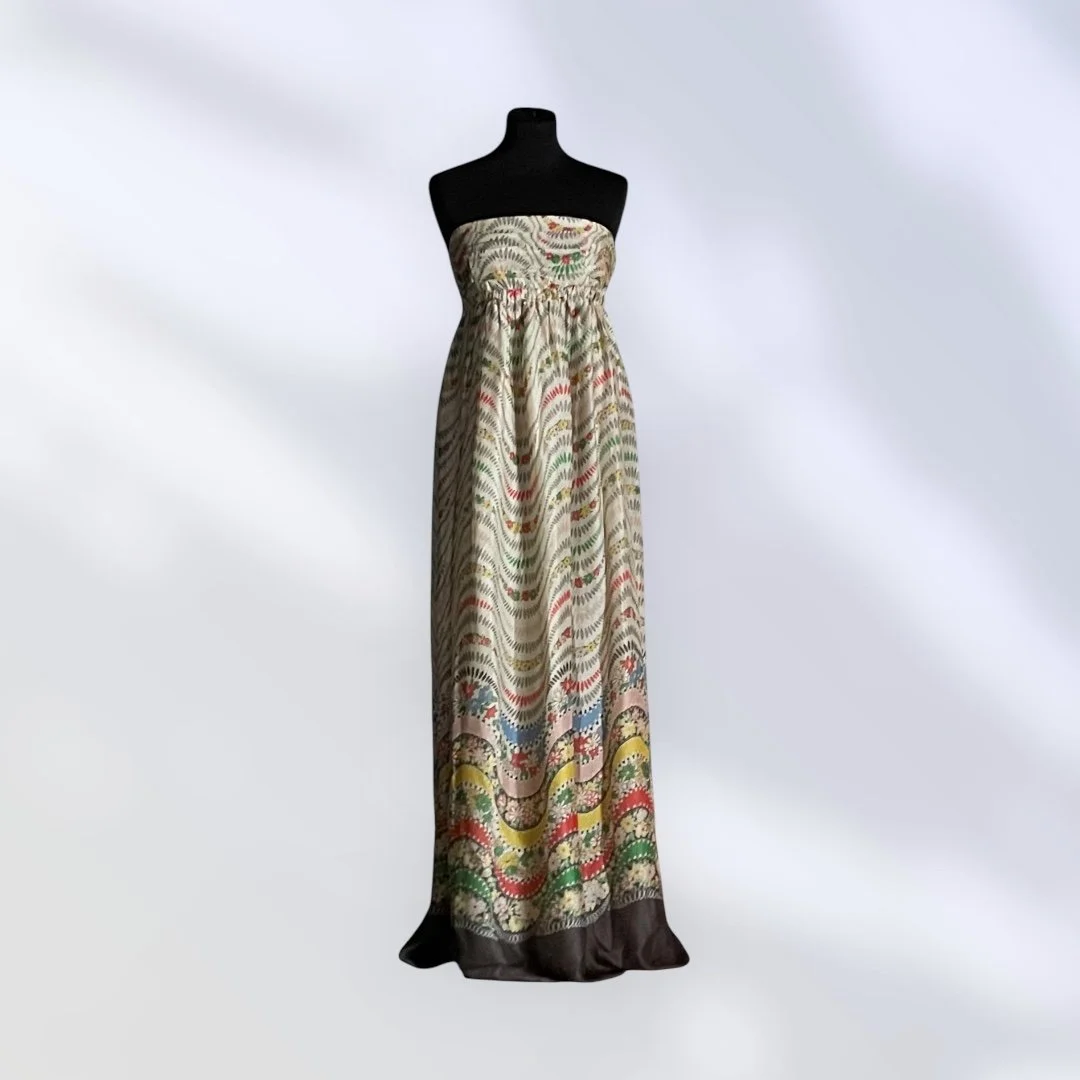 paul smith silk dress Vintage Paul Smith bias cut Silk Floral Maxi Dress xs  Ramona's Archives