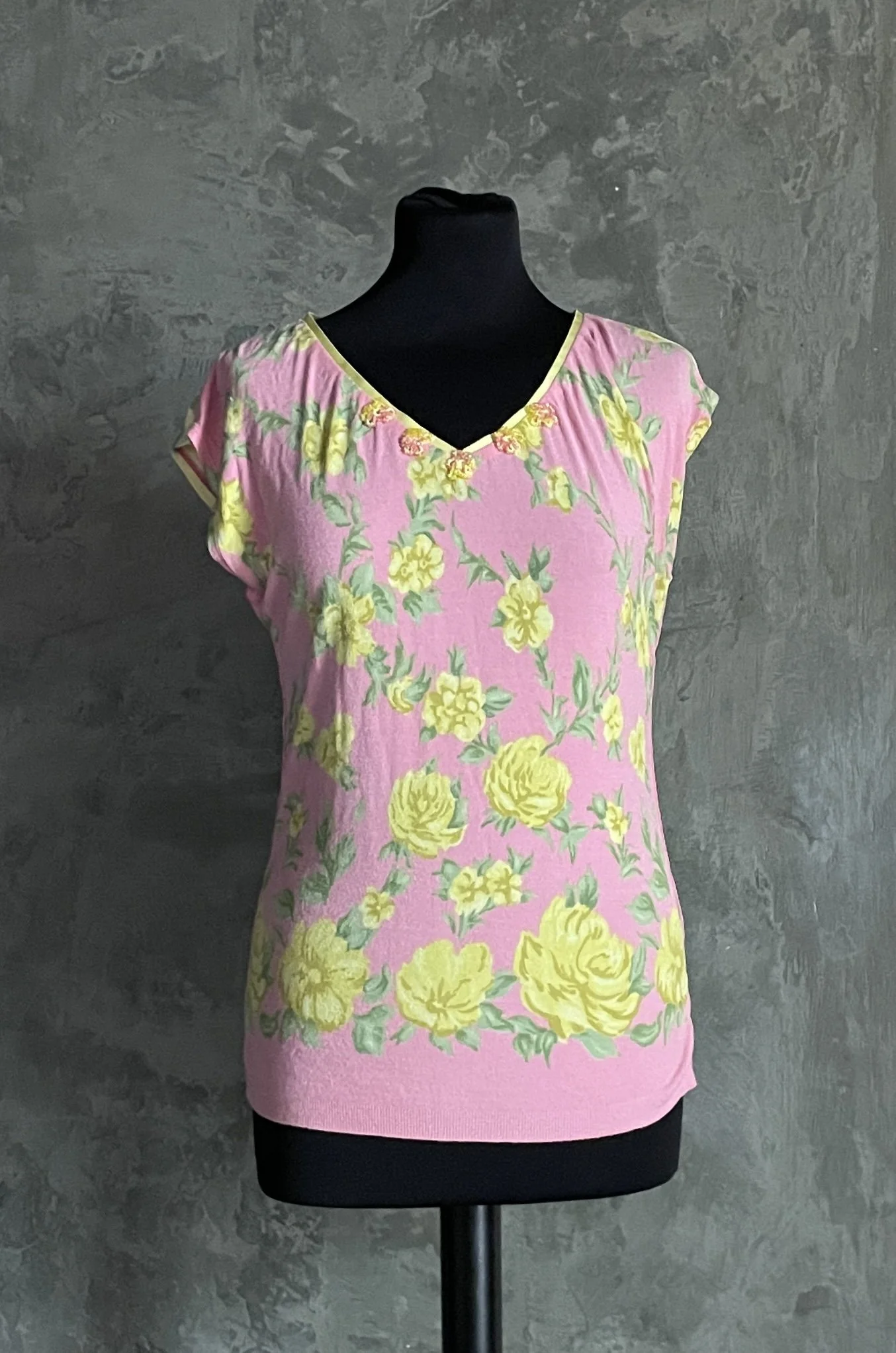 Blumarine Floral Knitwear Top