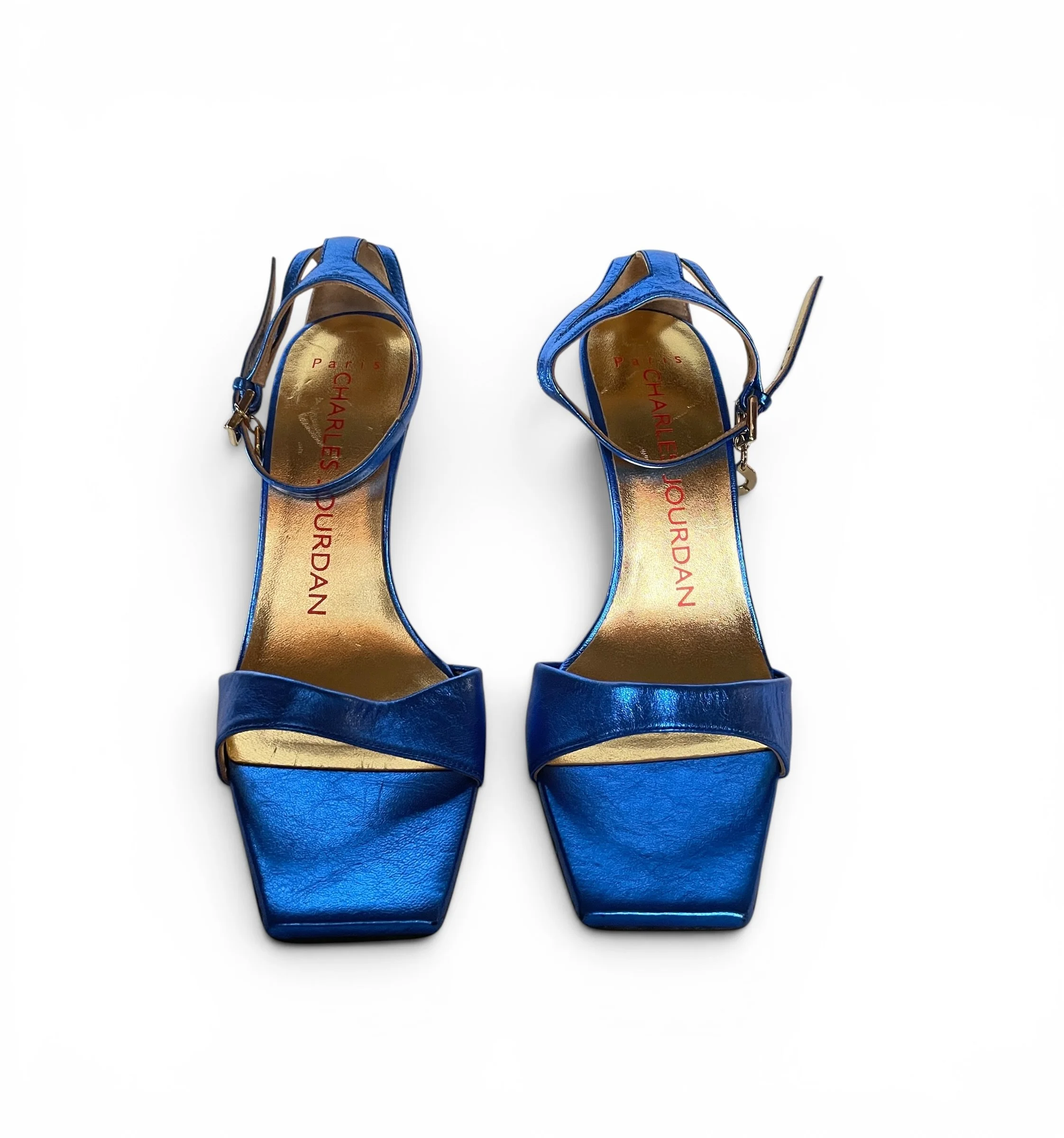 Charles Jourdan Open-toe Sandals with Sculptural Heels