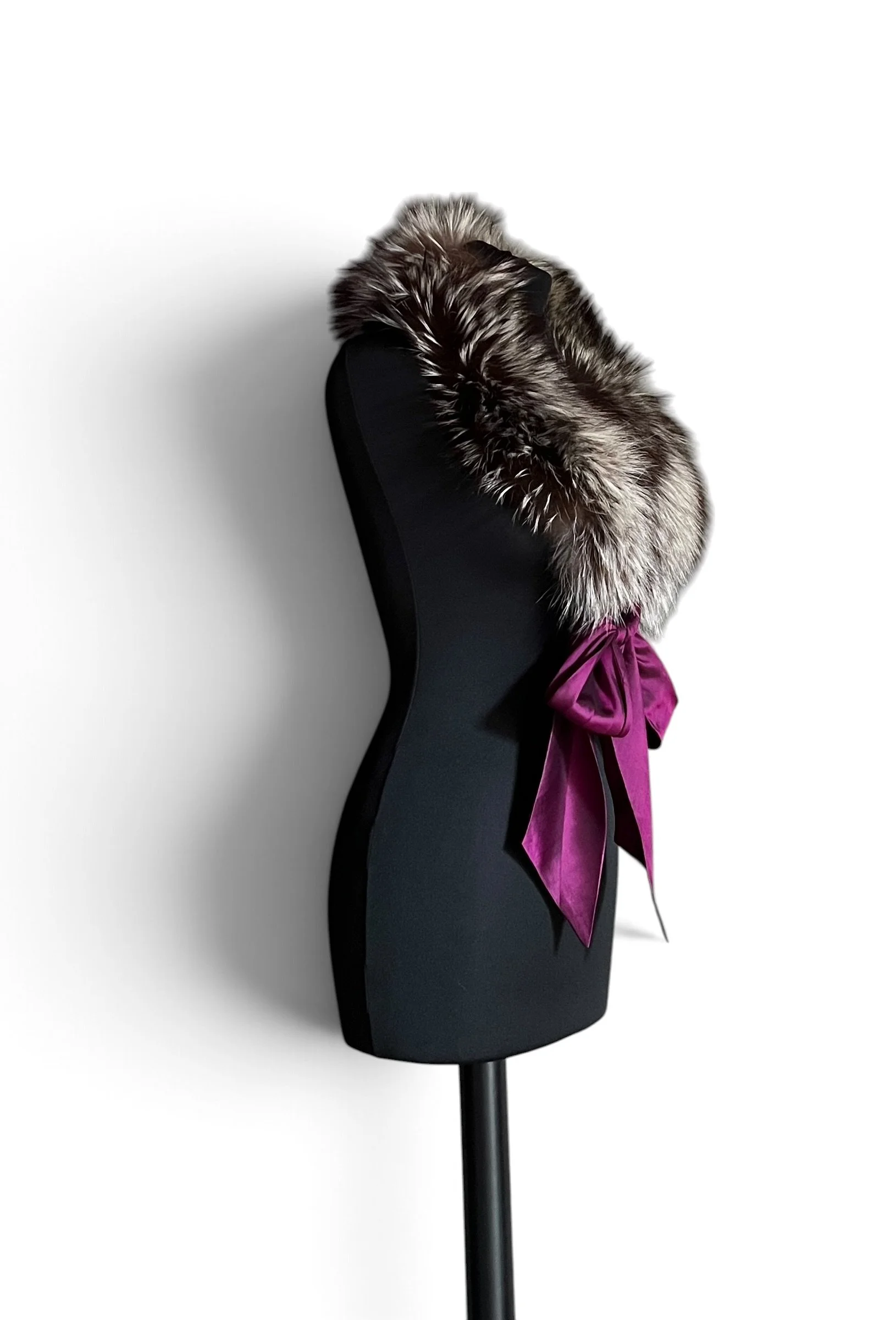 Vintage Silver Fox Fur Collar