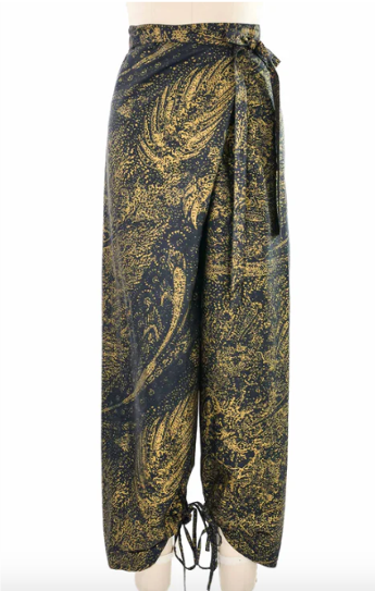 YSL Rive Gauche 1977 Les Chinoises Wrap Cropped Pants — Mia Luxury