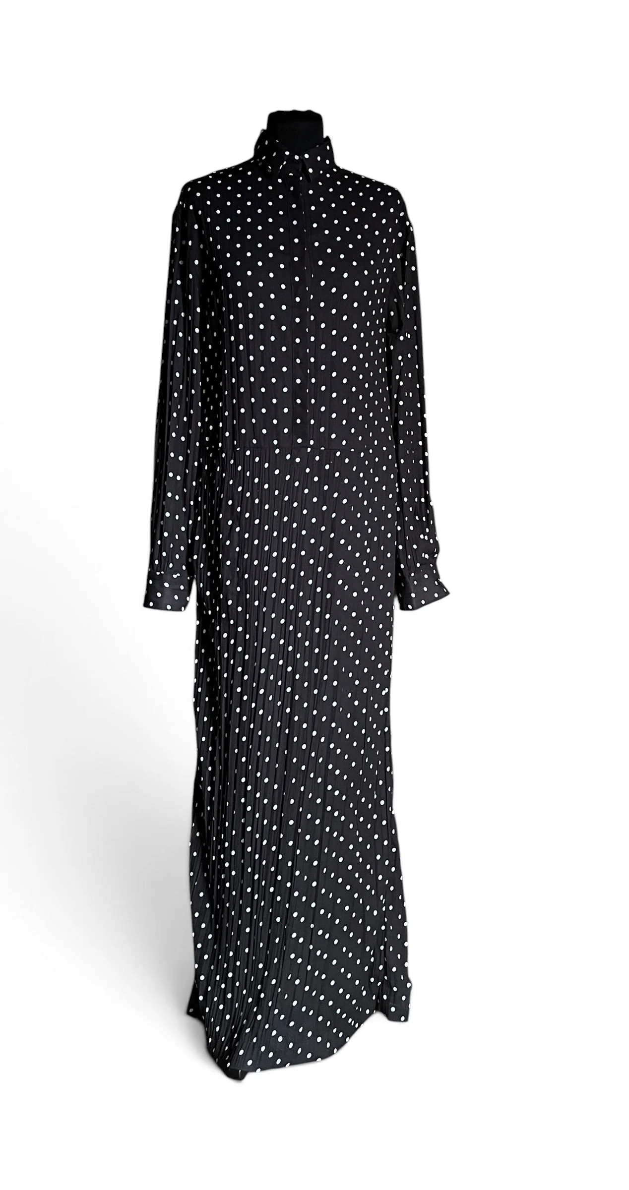 Haider Ackermann Pleated Polka-Dots Dress
