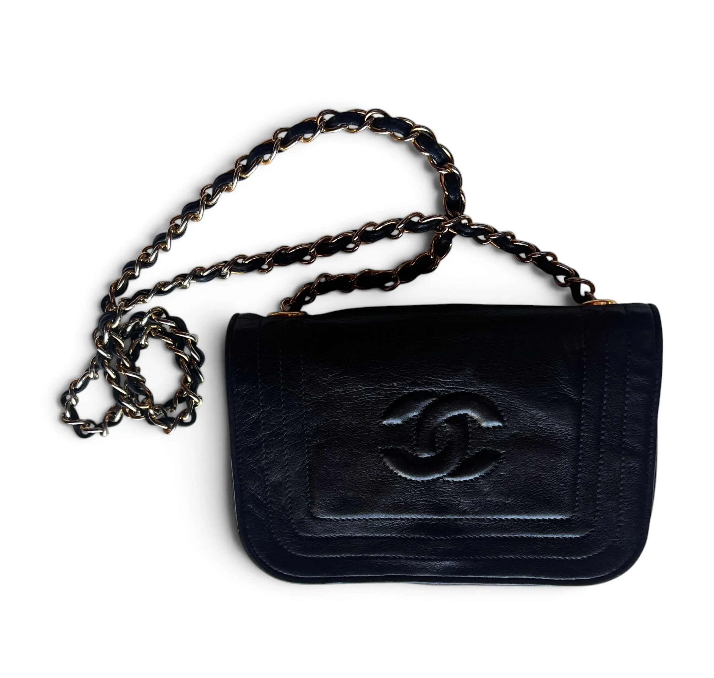 Chanel Vintage CC Stitch Flap Mini Shoulder Bag