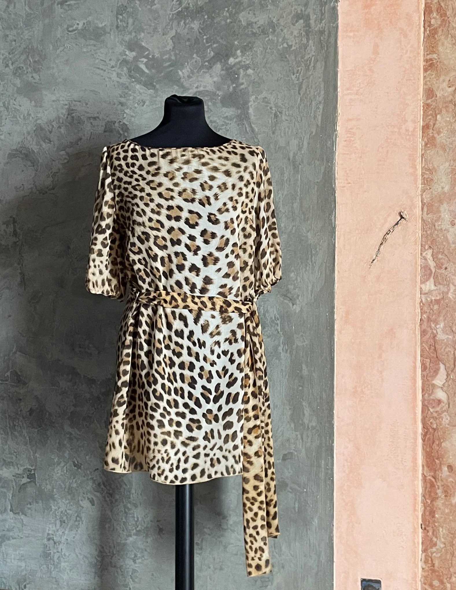 Blumarine Animal Print Tunic with Belt