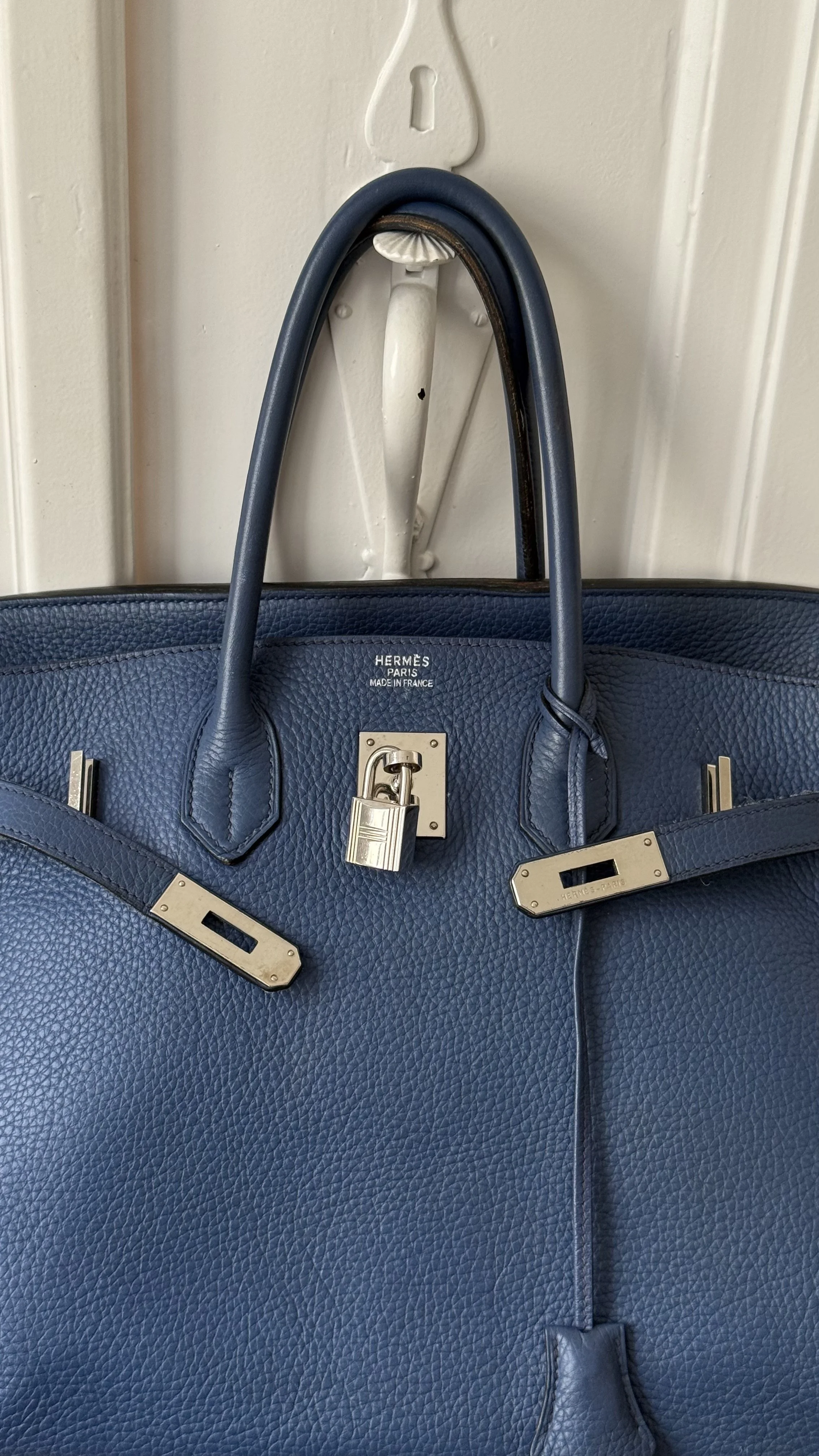 Hermès 2008 Bleu de Prusse Togo Birkin 35