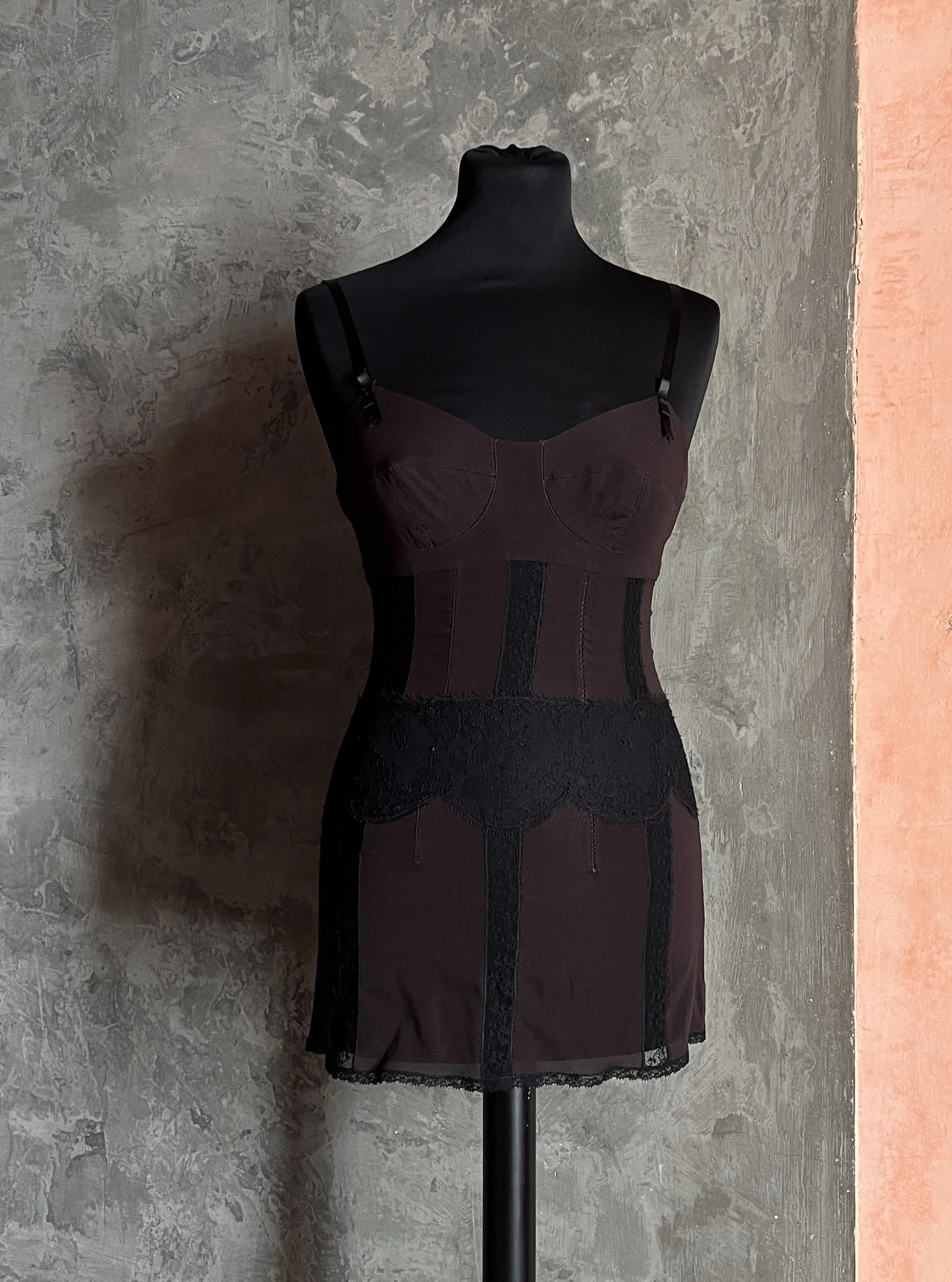 Dolce & Gabbana Chocolate Brown Lace Top