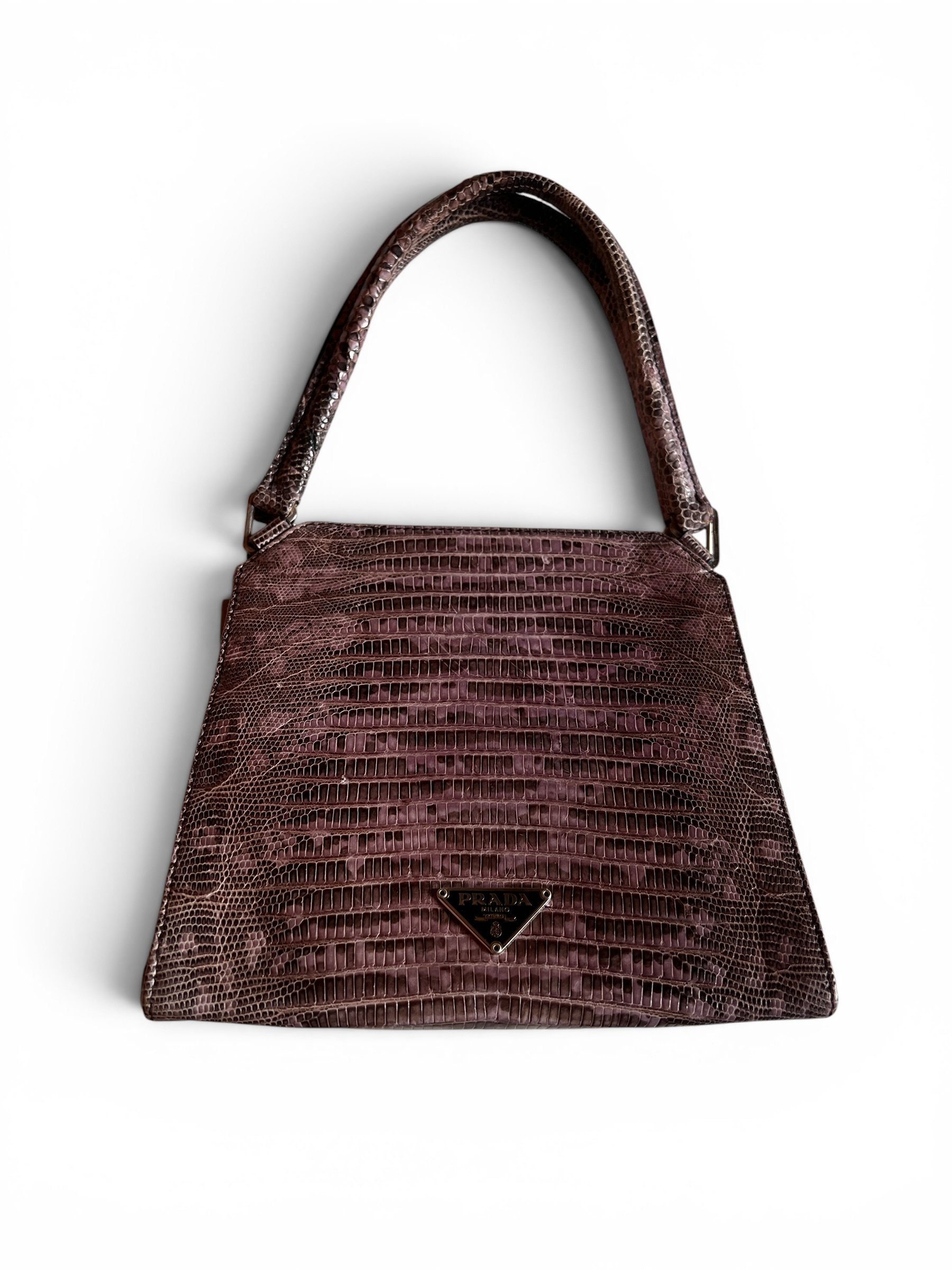 Prada Lilac Lizard Mini Top Handle Bag