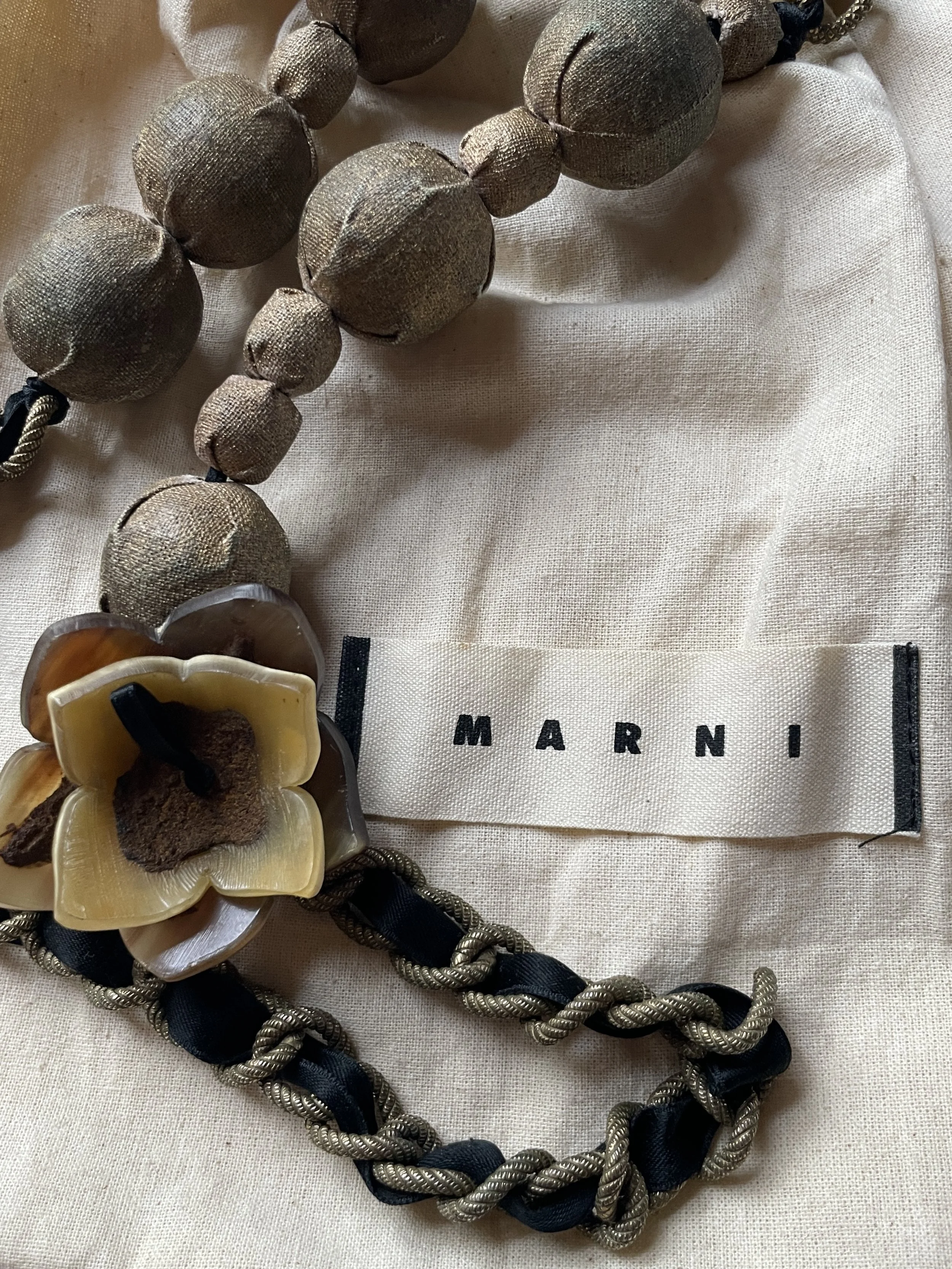 Marni Vintage Belt/Necklace with Acrylic Flowers