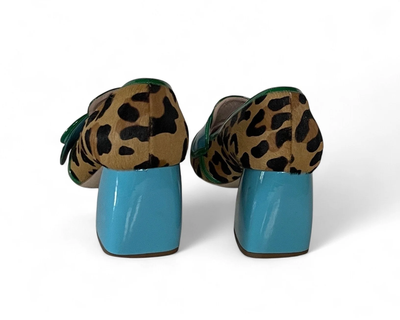 Miu Miu Pony Hair & Patent Leather Block Heels — Mia Luxury