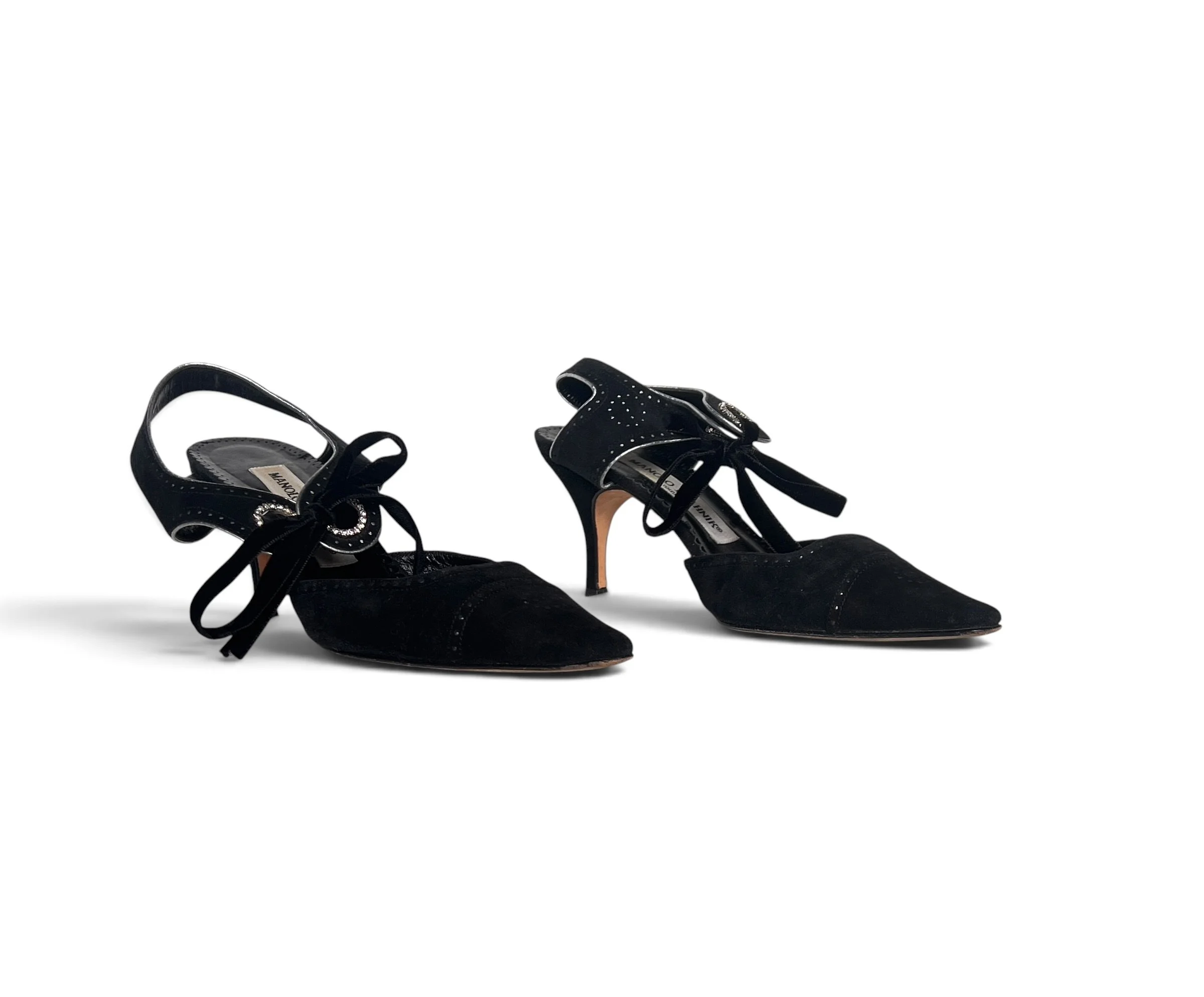Manolo Blahnik Vintage Pointed-Toe Slingback pumps
