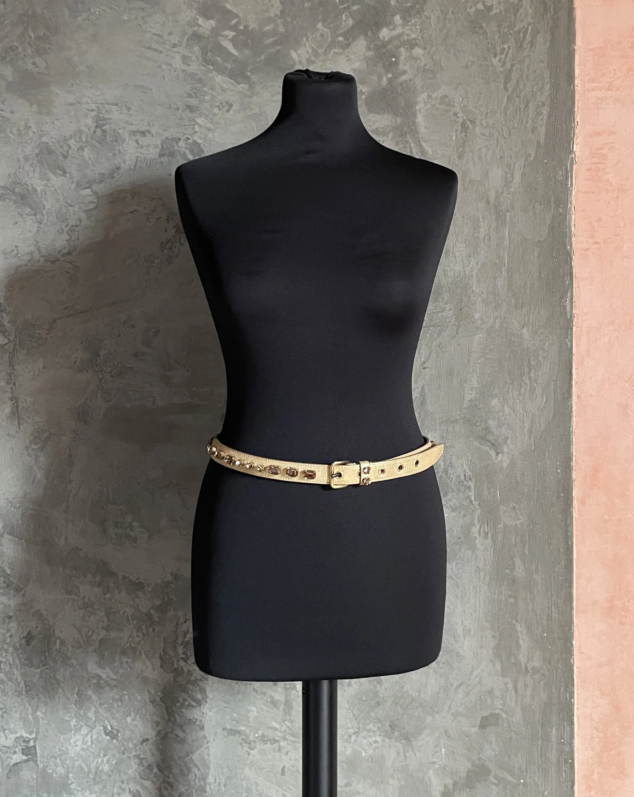 Miu Miu Leather Belt with Stones