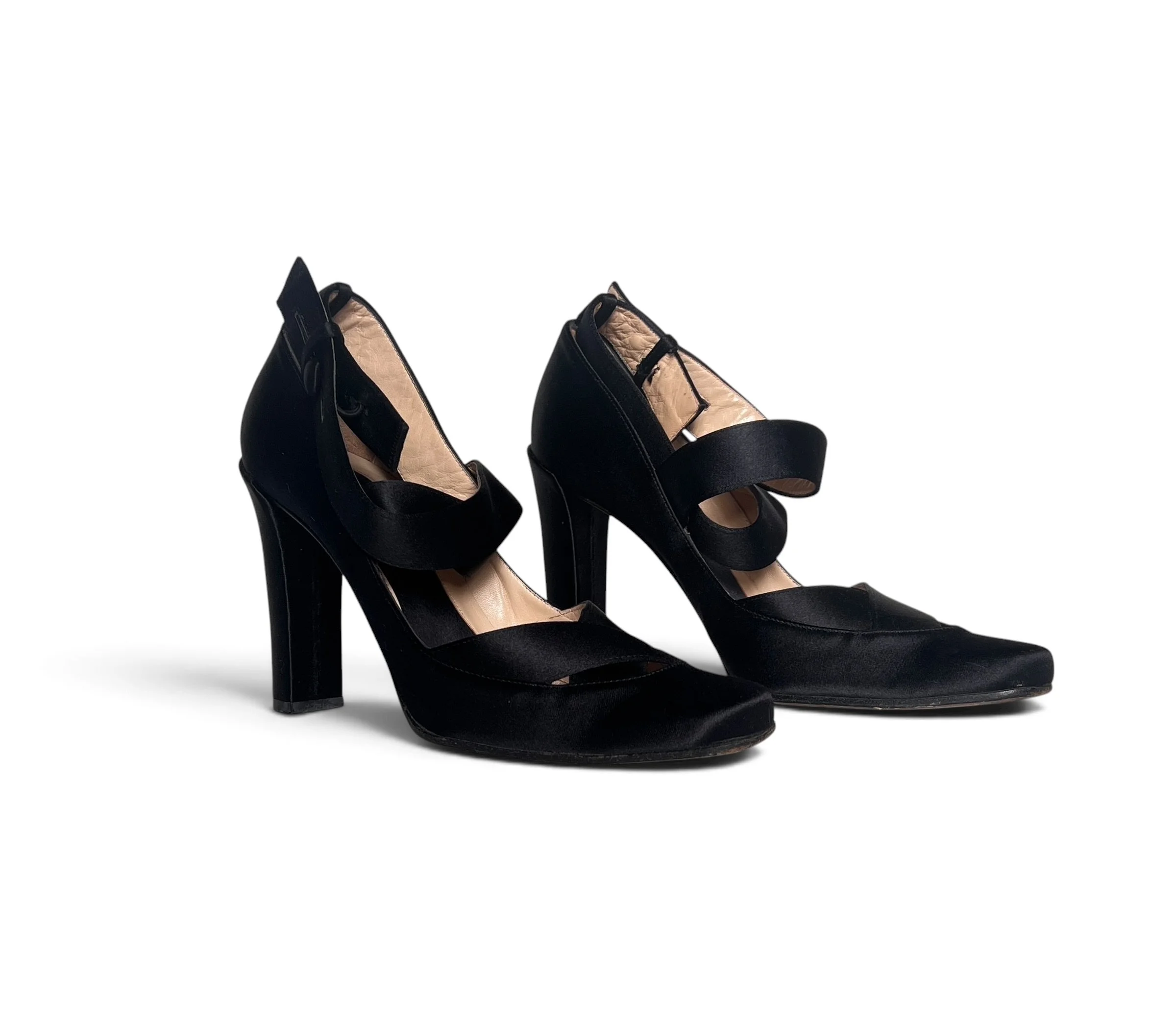 Gucci by Tom Ford FW 2001 black Satin Ballerina Pumps