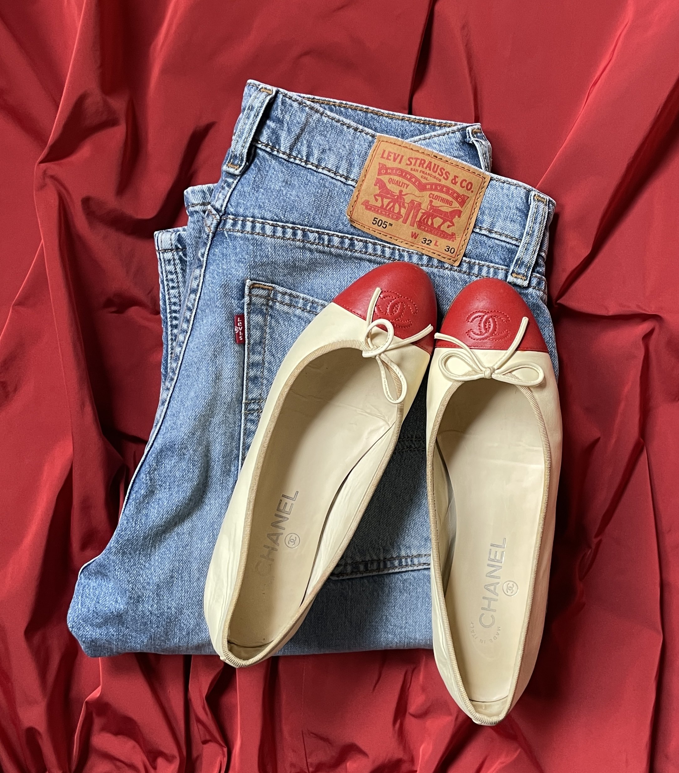 Chanel Bi-color Beige Ballet Flats.24.jpg