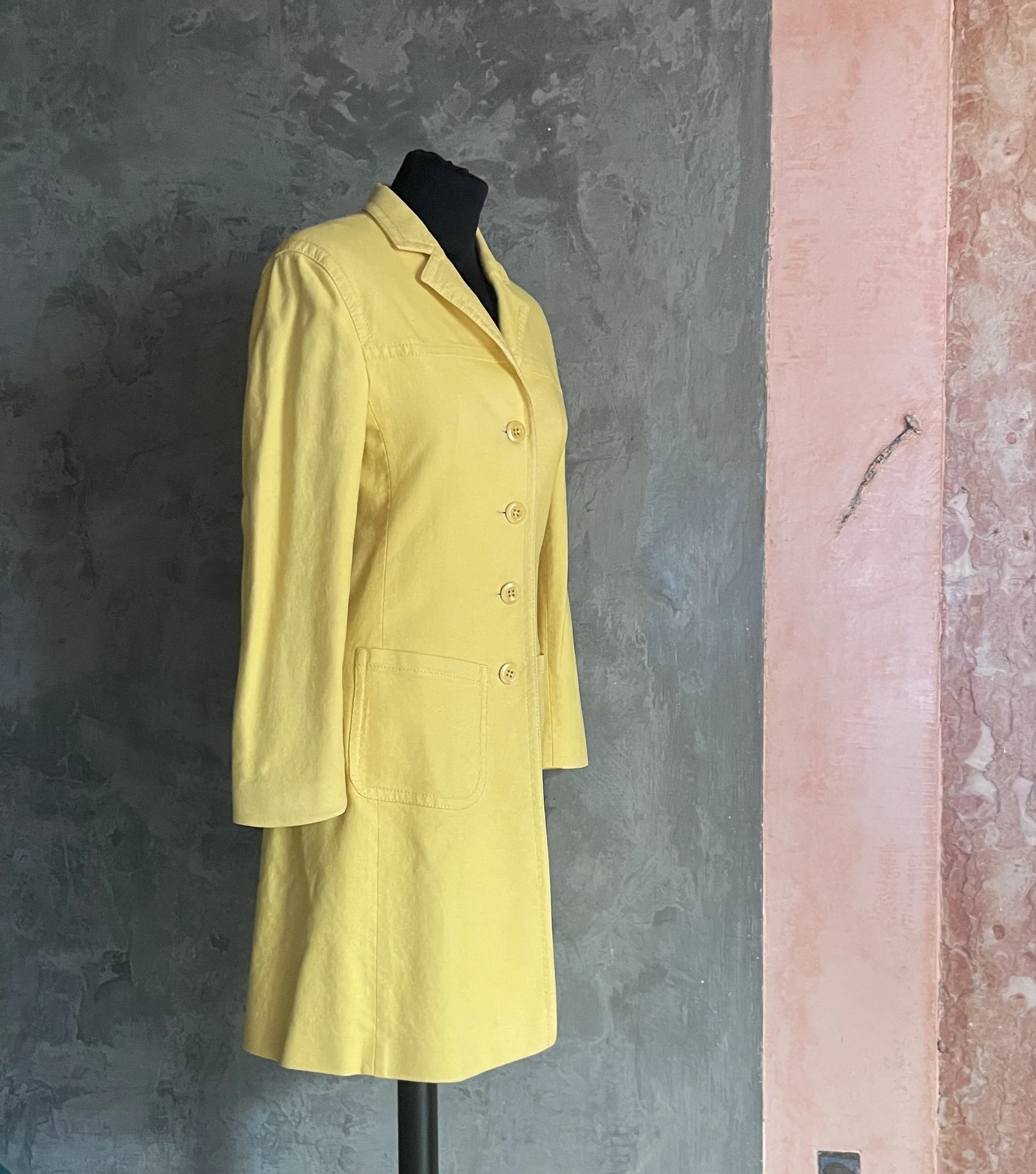 Strenesse Blue Vintage Fitted Yellow Jacket