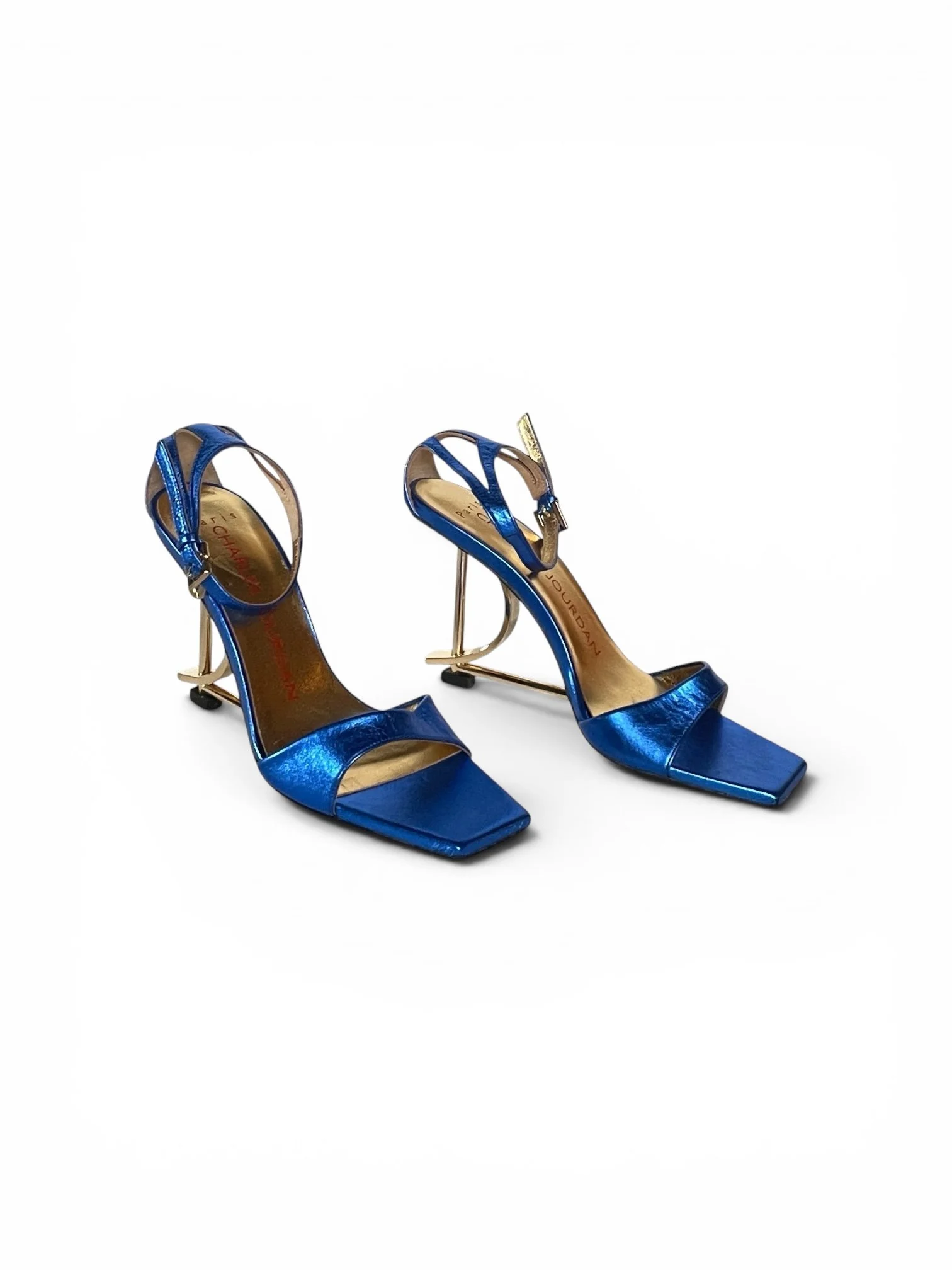 Charles Jourdan Open-toe Sandals with Sculptural Heels