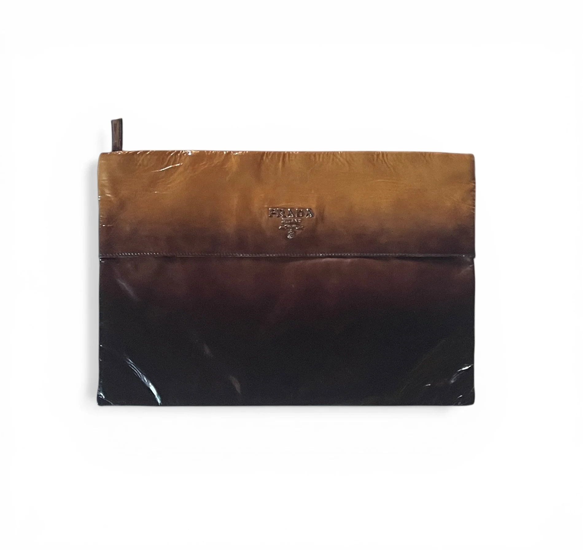 Prada Ombré Patent Leather Clutch