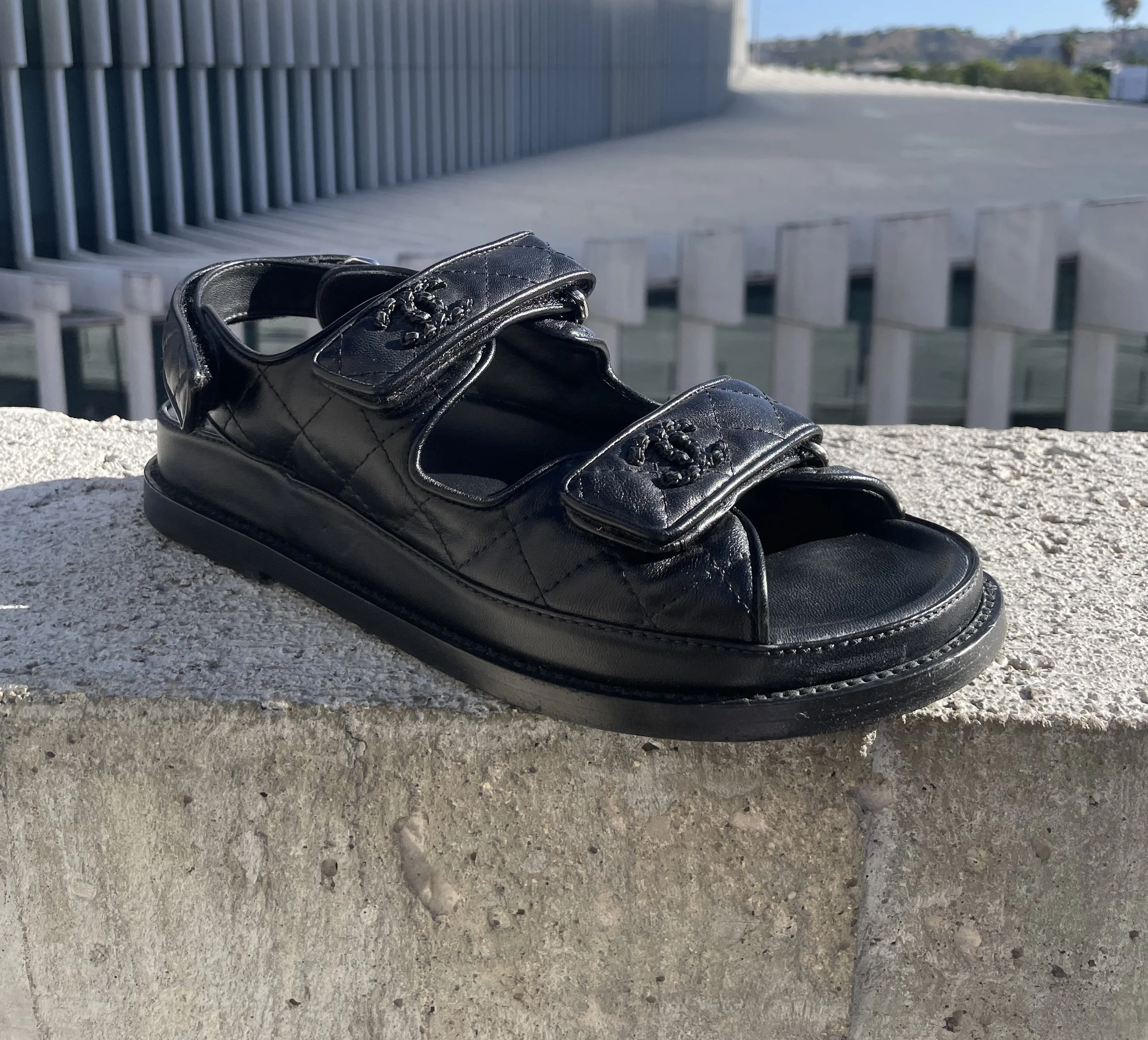 Chanel Quilted Dad Sandals — Mia Luxury Vintage