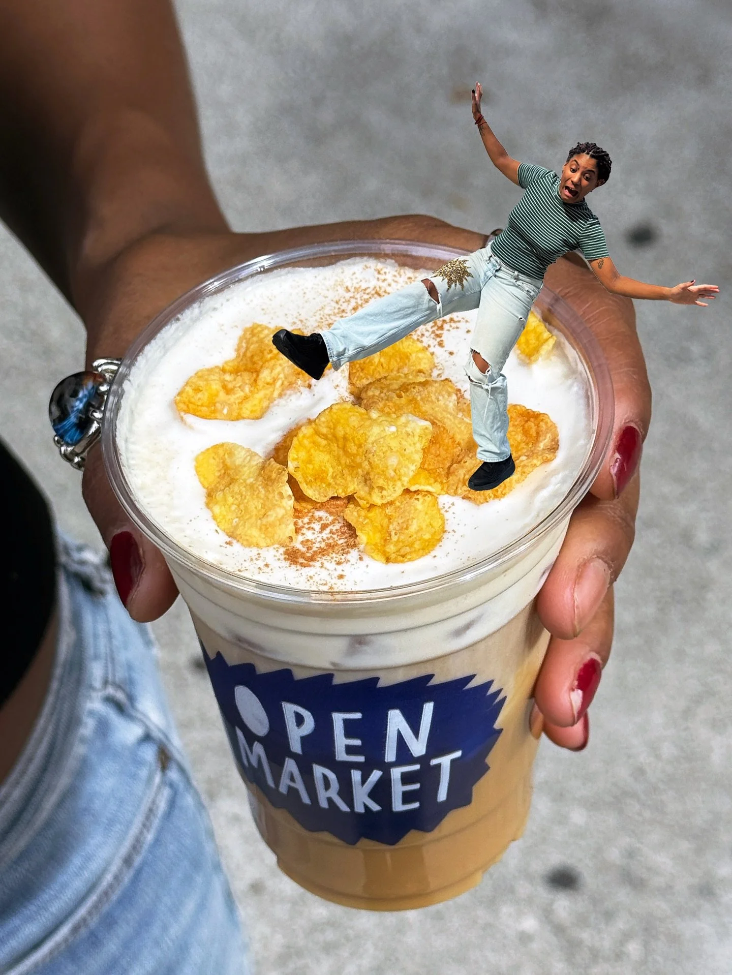 Y&rsquo;all really love cereal killers huh? May need to go talk to someone about that. Ya&rsquo;ll be watching too many of those documentaries on Netflix.

Corn flake infused oat milk and espresso topped off with a honey vanilla cream top. It&rsquo;s