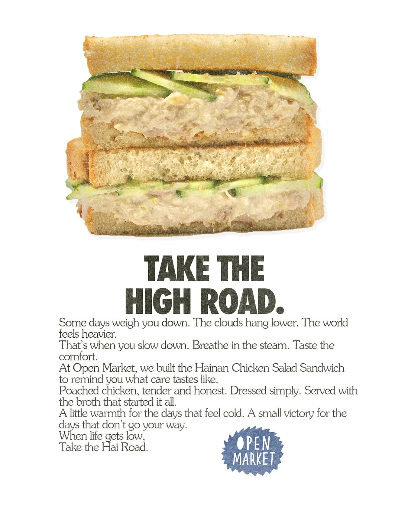 FRIDAY SPECIAL
For this week&rsquo;s special, we are bring back an oldie but goodie. The Alhambra is our Hainan Chicken Salad sando. It used to be on our main menu. We turn the comfort of Hainan chicken and rice into a handheld hug.

With the gloom o