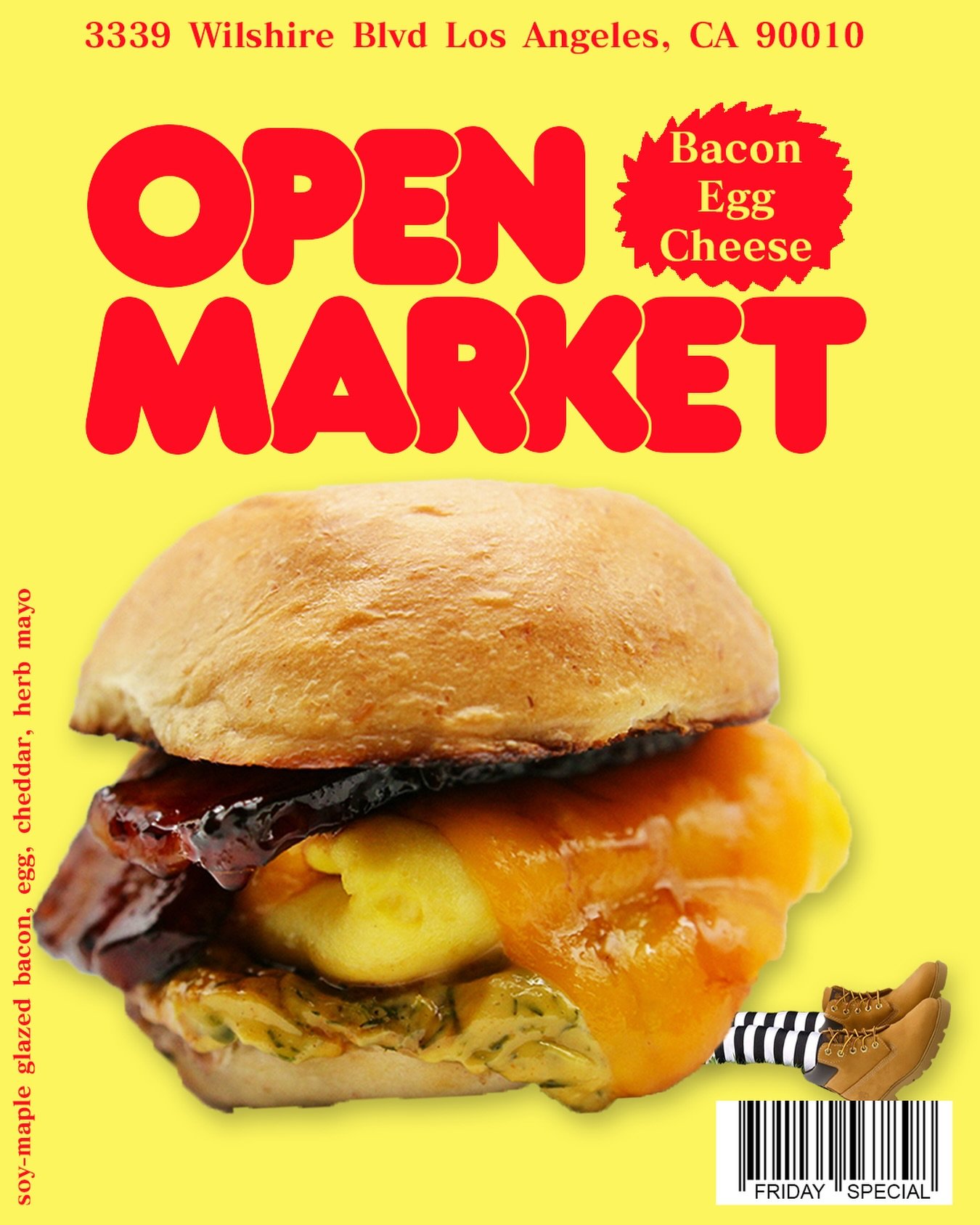 FRIDAY SPECIAL
WAKE &lsquo;N BACON

Once upon a time we had two breakfast sandwiches. Two beautiful, gooey, eggy, life-changing pillars of humanity.

The classic O.M. Breakfast Sandwich that&rsquo;s around is the one most of you have shoved into your