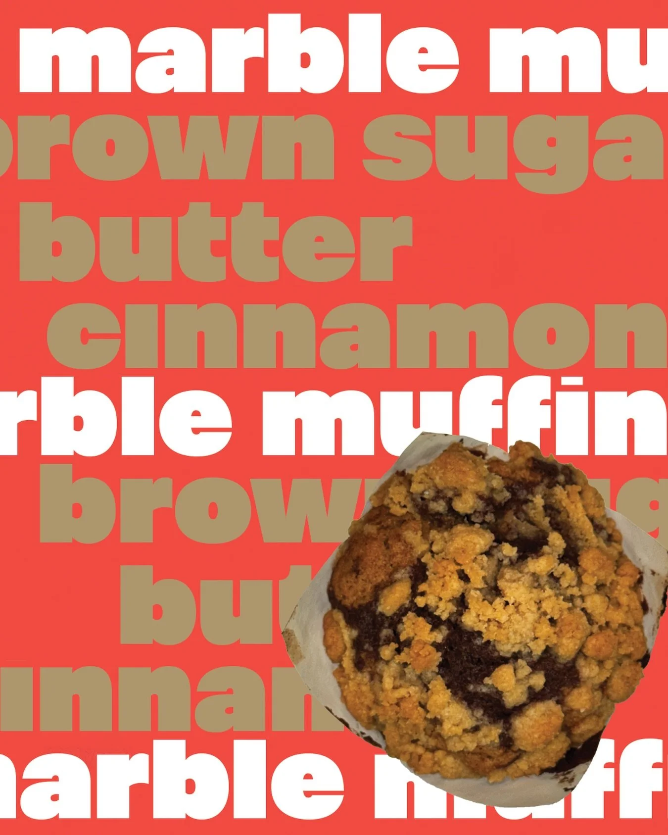 @huungryhaaze is here to remind you to have a marbelous day!

marble muffins now available in the pastry case