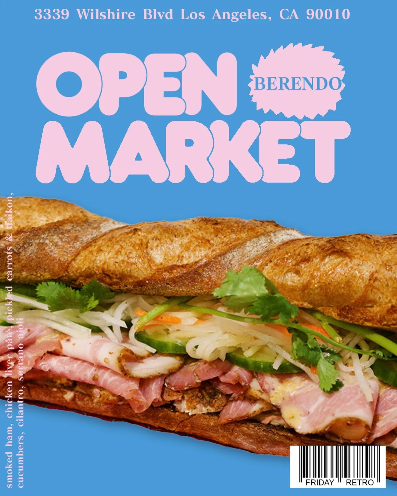 FRIDAY RETRO
BERENDO

Within a ten-minute driving radius in the SGV exist all of my favorite banh mis. Some bake their own bread, some specialize in particular types of meat, but despite small variations, all are extremely delicious. 

When we came u