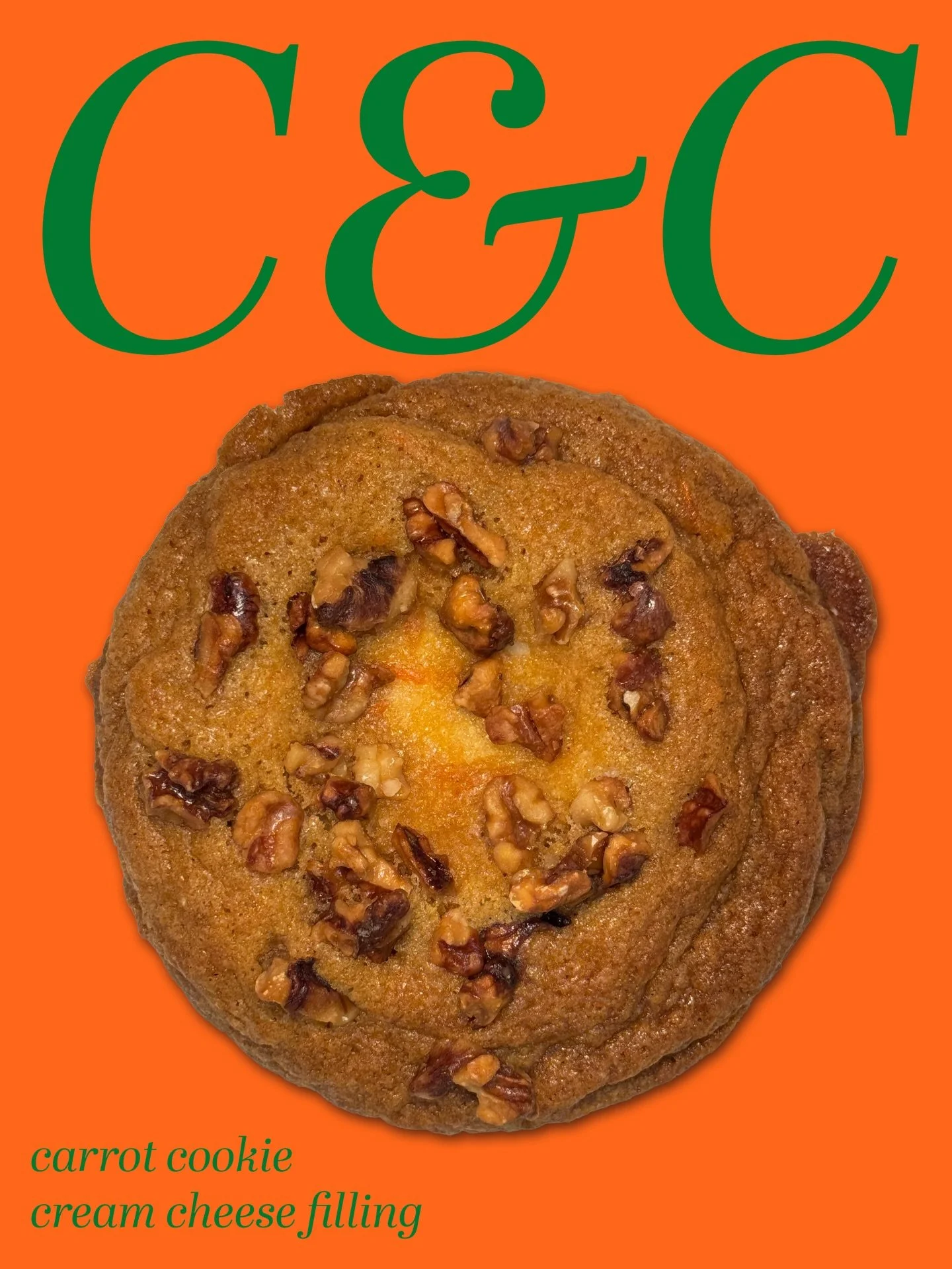 Spring is here! or Summer? I can&rsquo;t tell any more. What I can tell is that we have new Carrots &amp; Cream cookie deliciously put together by @huungryhaaze 

You might need to change your pants after biting into this cream cheese filled carrot c