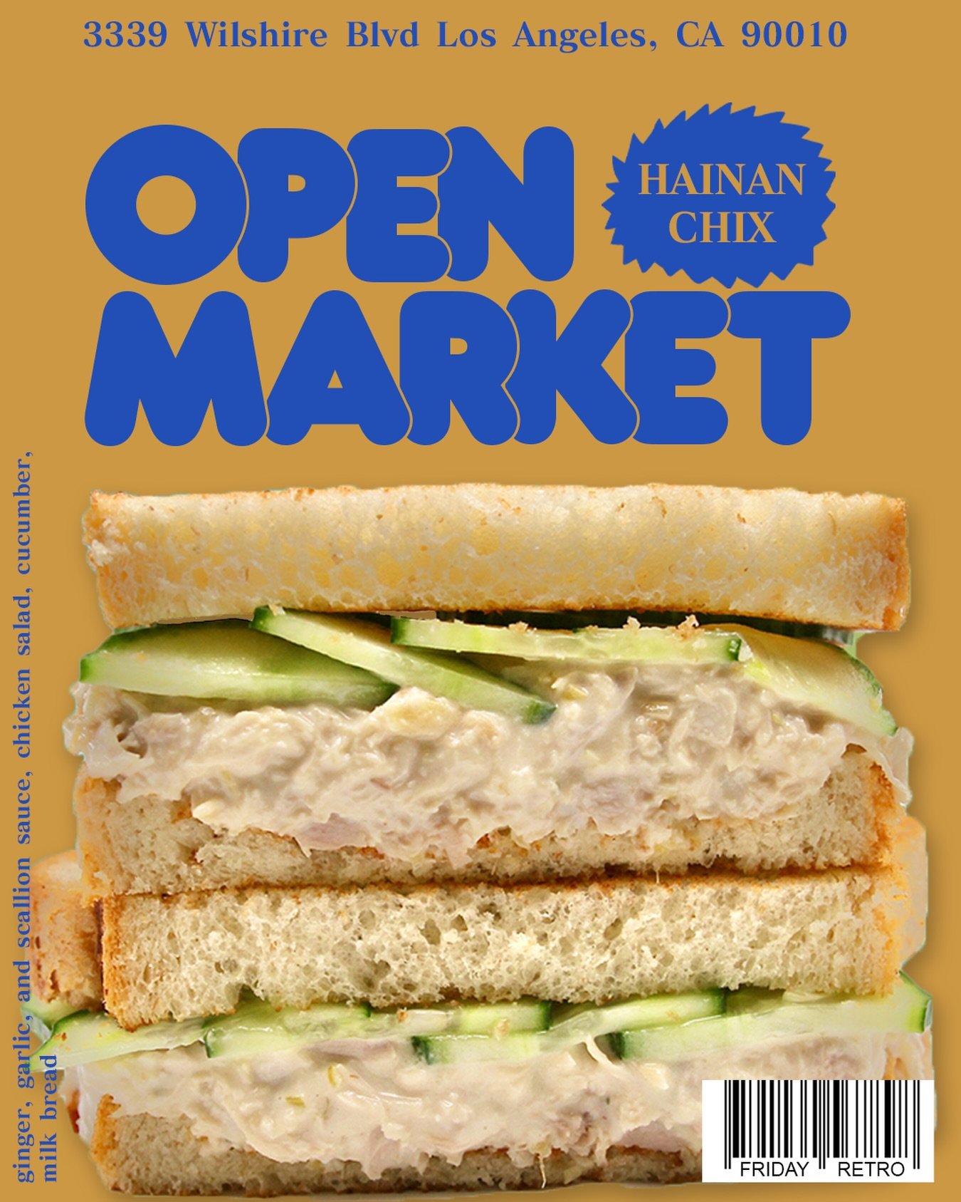 FRIDAY RETRO
ALHAMBRA

I first had Hainan Chicken at a spot called Savoy Kitchen in Alhambra. A true definition of simplicity, it&rsquo;s essentially poached chicken, but done so in a way that the meat is ultra tender and the skin is bouncy, a hard t