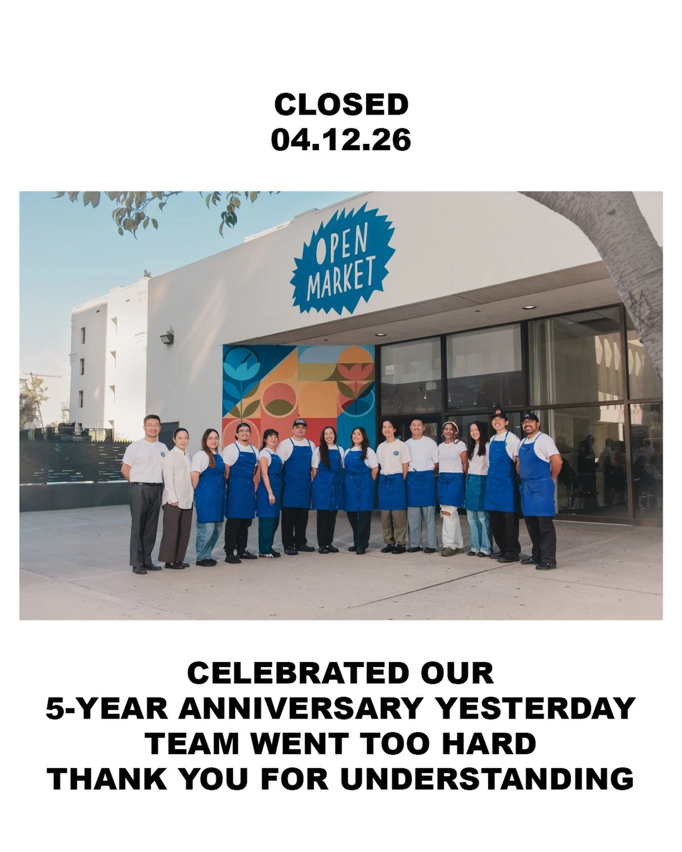 CLOSED 4.12.26
THANK YOU FOR UNDERSTANDING
