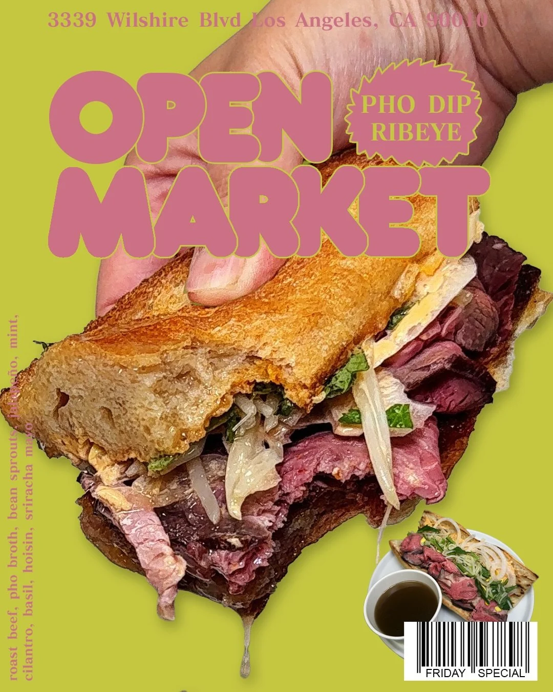 FRIDAY SPECIAL
PHO DIP RIBEYE

Back by popular demand!
We got a lot of heat for selling out so early last time. 
So here&rsquo;s your second chance. 

Sold out once, shame on me. Sold out twice, shame on you.

PHỞ T&Aacute;I DIP
- pho broth
- roast b