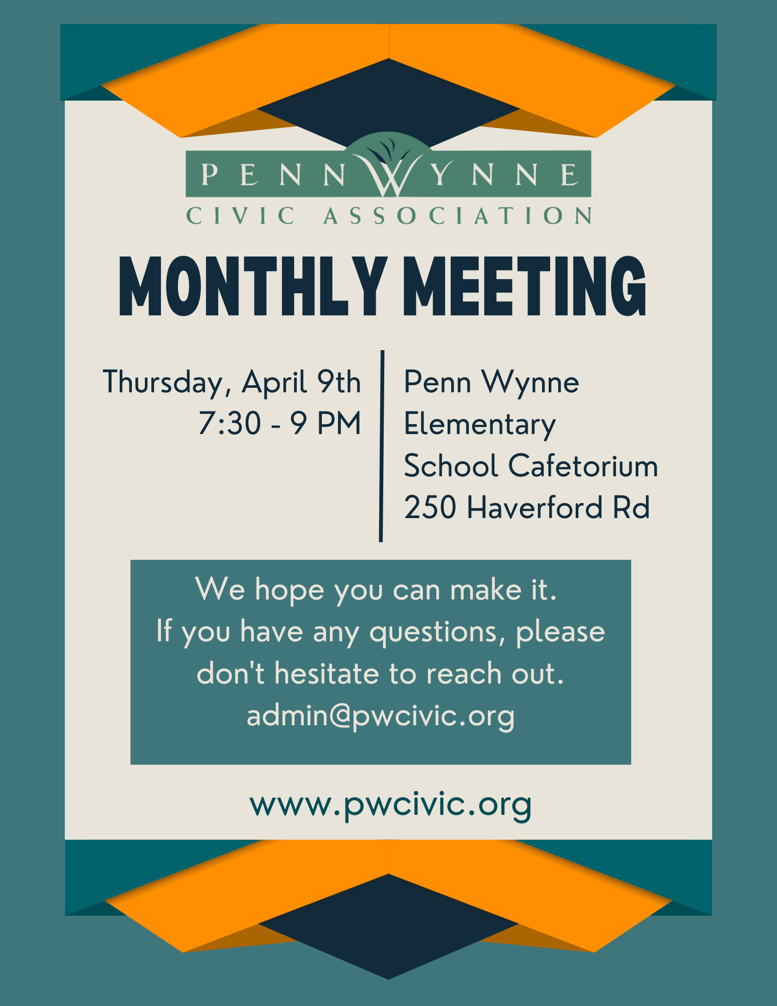 April Business Meeting