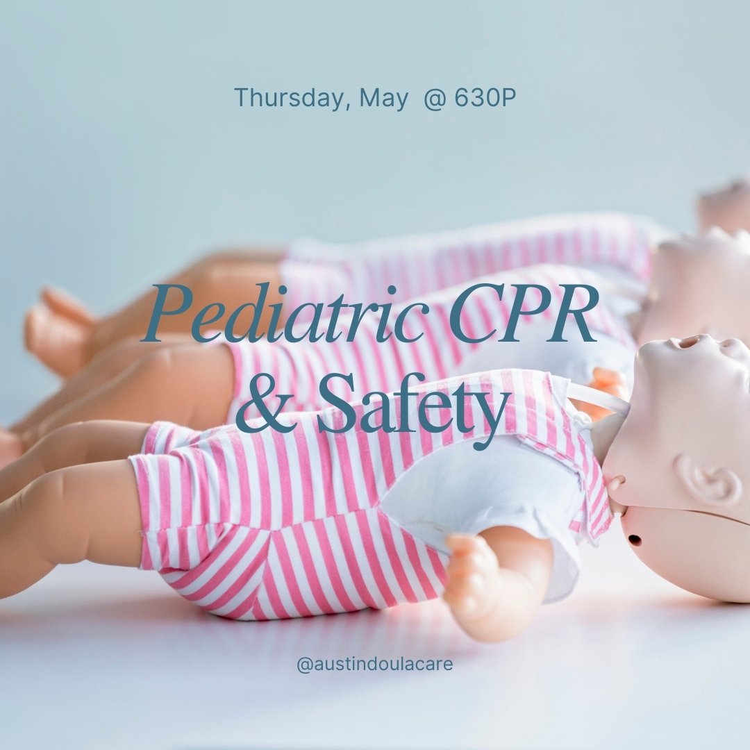 Join Laura Hill to learn the basics of Pediatric CPR and Safety. This class is great for parents &amp; caregivers. This is NOT a certification class.

Price includes 2 parents/caregivers. For additional caregivers (grandparents, nannies, etc.) additi