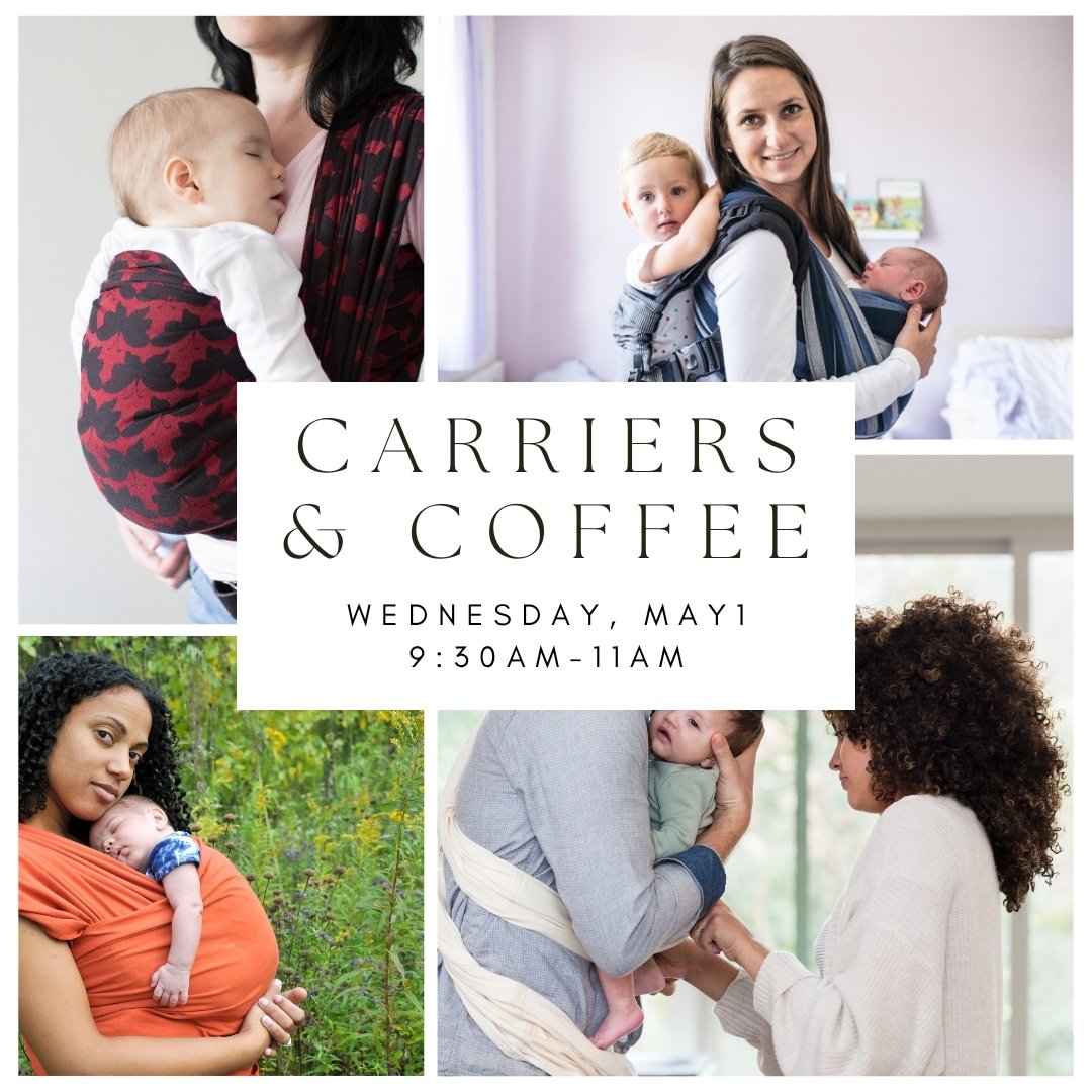 Join us the first Wednesday every month for a babywearing demo and info session. Lori will share a quick overview of baby carriers, then answer your babywearing questions! Don&rsquo;t have a carrier or know where to start? No worries, Lori will bring