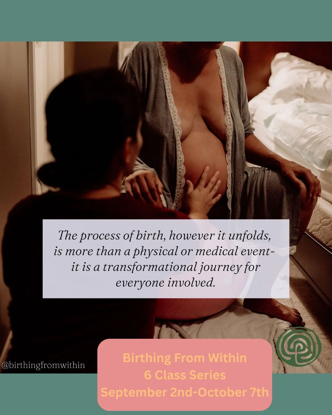 Birthing from Within is a philosophy deeply rooted in your ability to access your Inner Knowing and find the strength from within to have your baby. 

Birthing from Within doesn't ask you to step away from the pain and unknowing of birth, but instead
