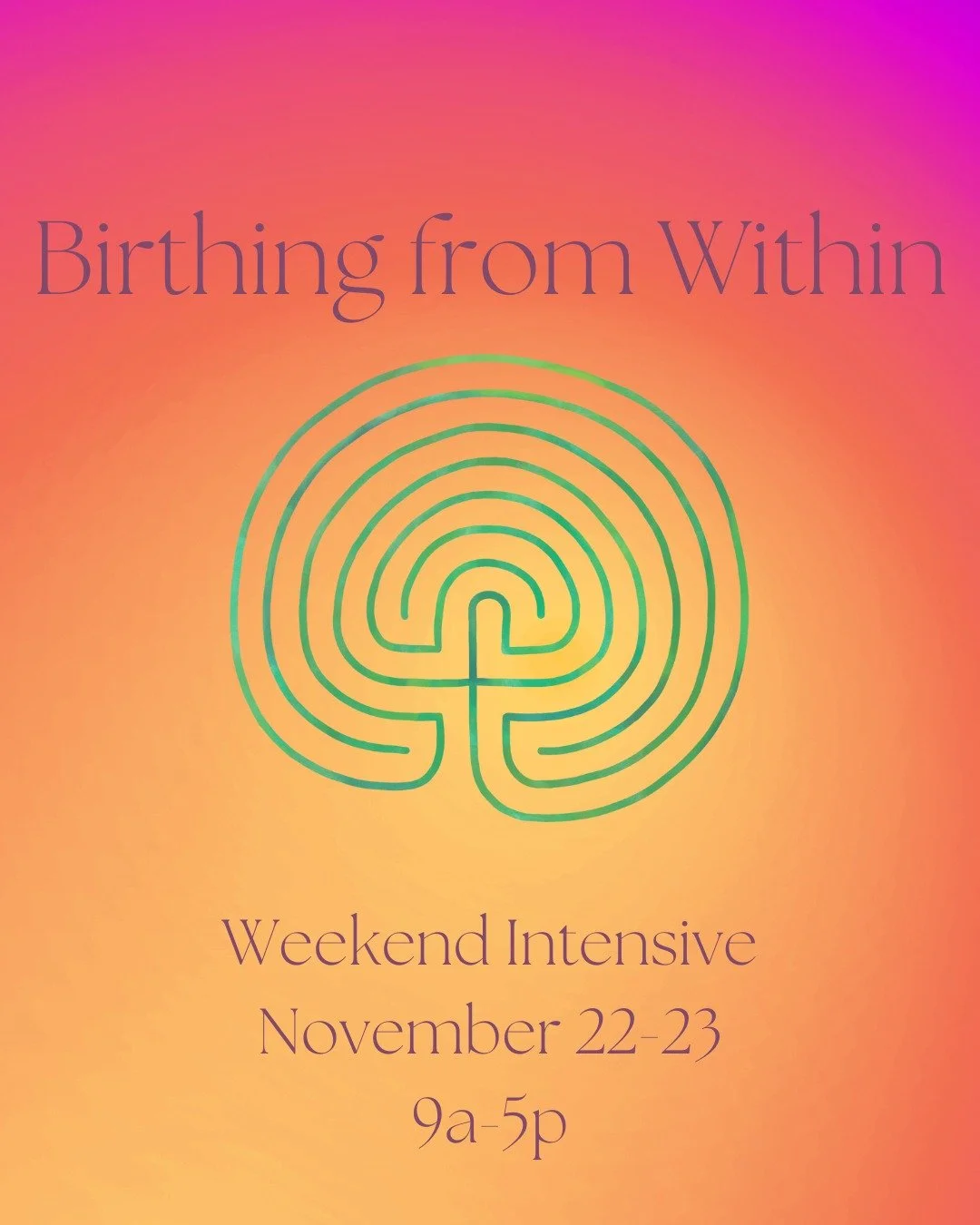 Birthing from Within is a philosophy deeply rooted in your ability to access your Inner Knowing and find the strength from within to have your baby. 

Birthing from Within doesn't ask you to step away from the pain and unknowing of birth, but instead