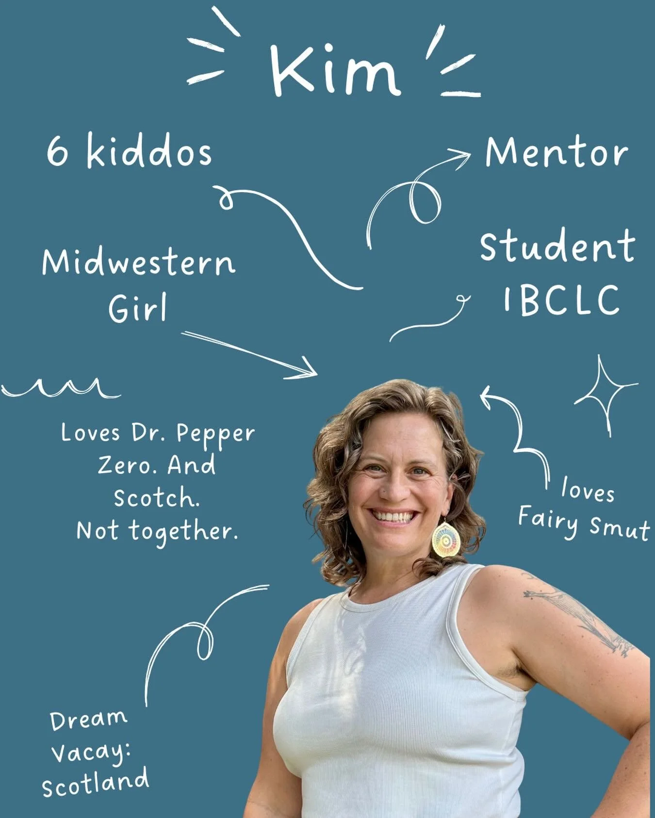 Welcome to our new series, Meet the Doulas! 
⠀⠀⠀⠀⠀⠀⠀⠀⠀
Kim Borchert, CD (DTI), CBM (BFW), Student IBCLC; what does that all mean? Certified Birth &amp; Postpartum Doula, Certified Childbirth Mentor, and Student International Board Certified Lactation