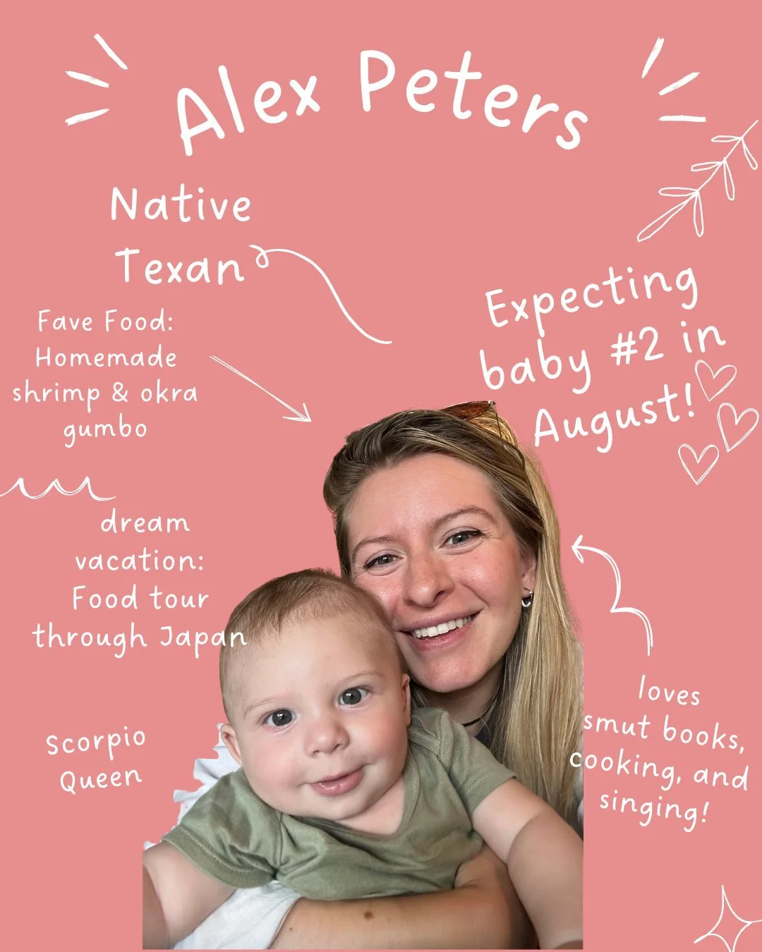 Meet Alex Peters! Alex joined our team this summer and has quickly made her mark on our team! We love her energy and spunk and she is so loved by birth and postpartum clients alike!
Alex is a full spectrum doula from Dallas and is so grateful to be i