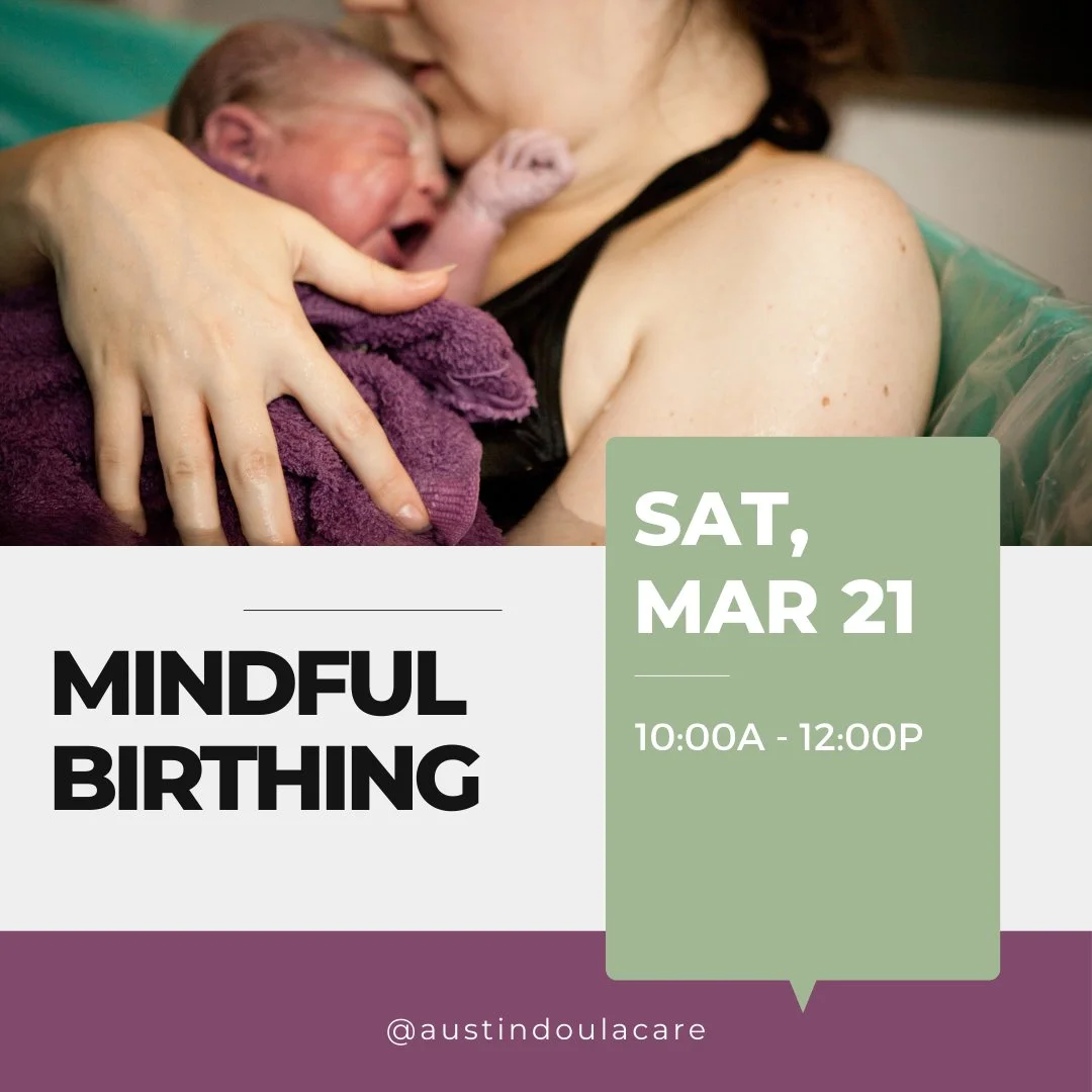 Mindful Birthing is a perfect addition to your current childbirth education course. Chelsea will teach you how mindfulness, visualization, and relaxation can help you to have a calm, peaceful birth experience. Mindfulness is &ldquo;the awareness that