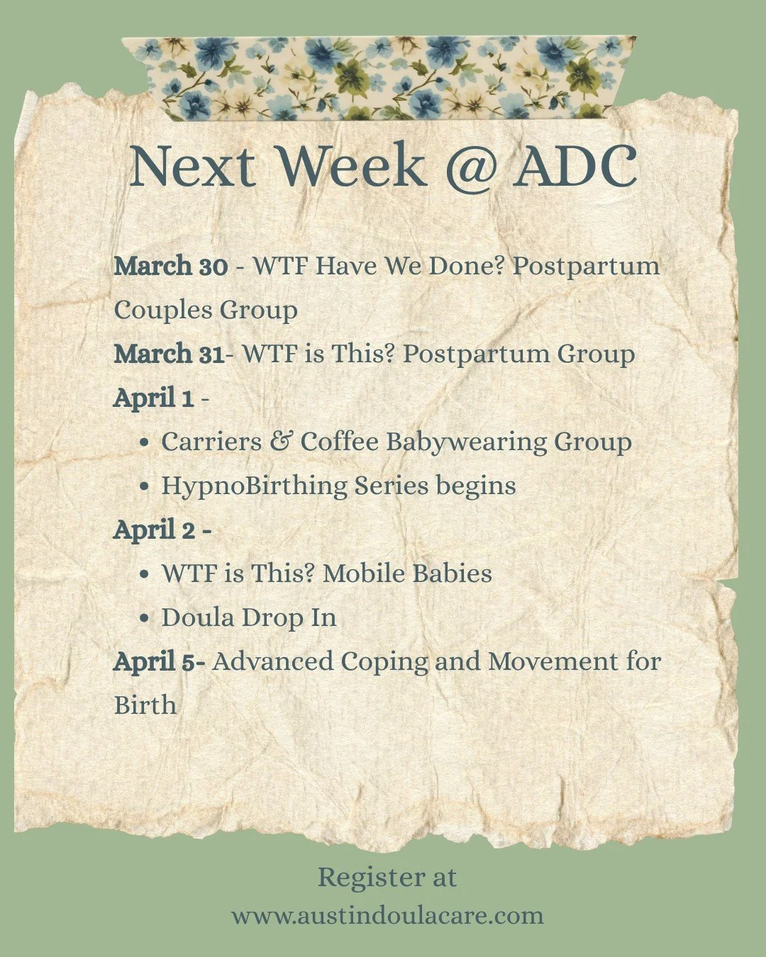 This has been a very busy week with babies at Austin Doula Care! How better to celebrate World Doula Week!

In addition to helping you welcome your sweet ones earthside, we also have many group classes and support groups to help you prepare and trans