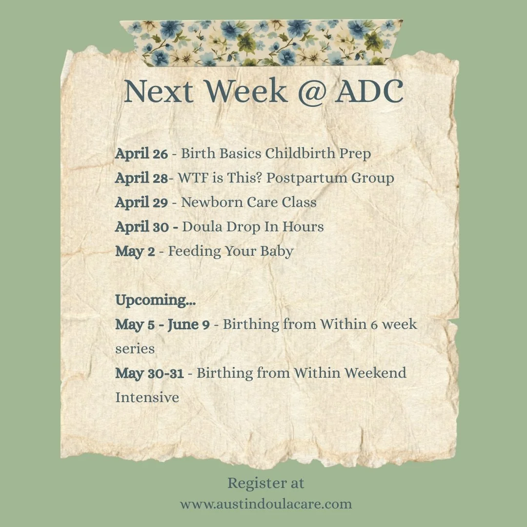 Join us as we finish out April with a bang! 

Birth Basics - this class is exactly what it says it is; come learn the basics of birth, what your options are, and how to advocate for yourself in your birth space. This 4 hour class is great for those b