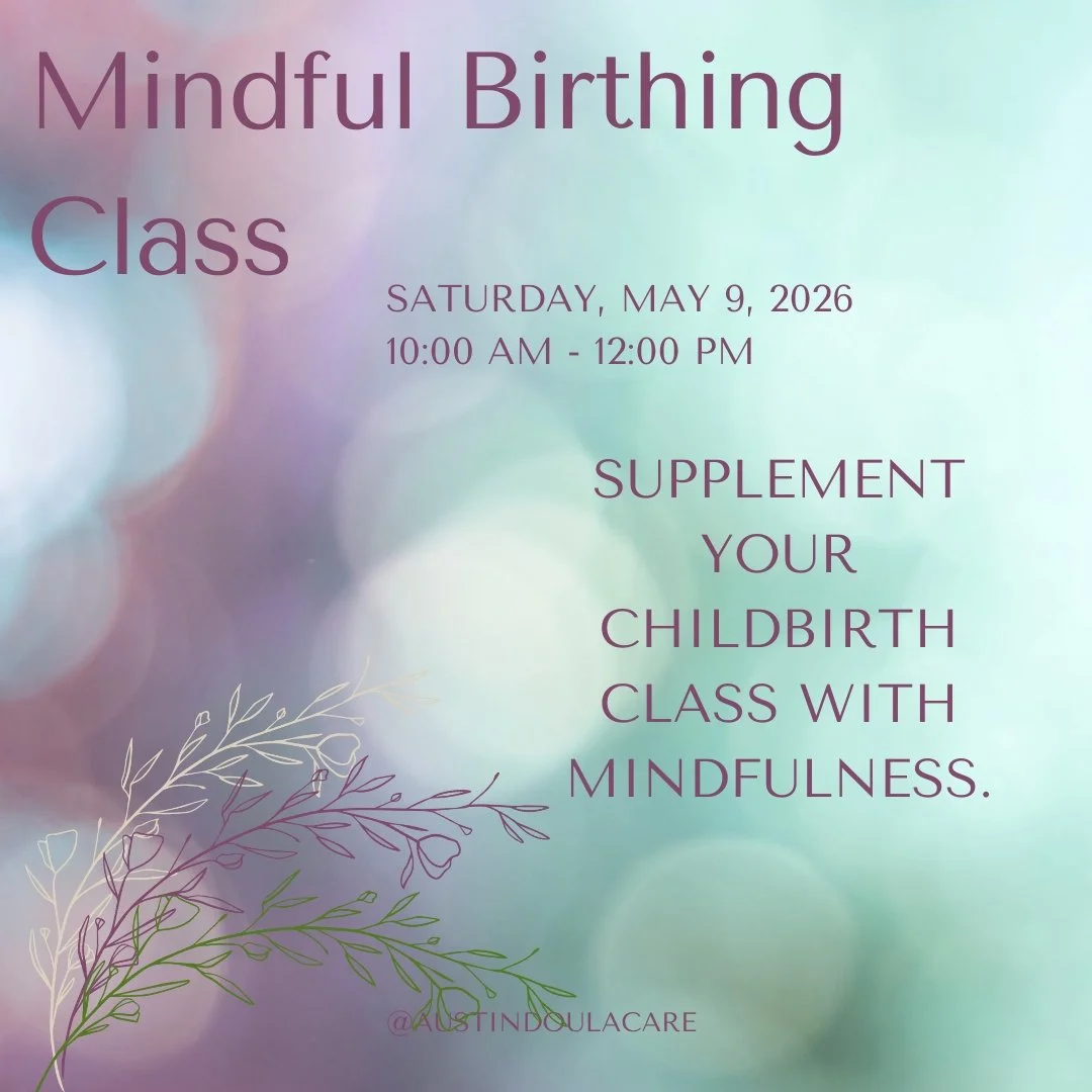 Mindful Birthing is a perfect addition to your current childbirth education course. This is not a stand alone childbirth class.
Chelsea will teach you how mindfulness, visualization, and relaxation can help you to have a calm, peaceful birth experien