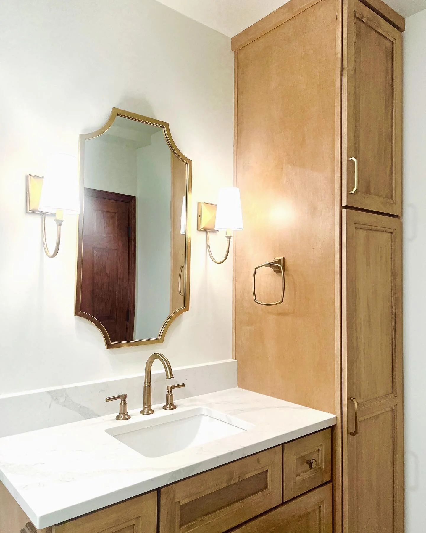 Asked and delivered ✨ Swipe to see the whole transformation of this guest bathroom renovation!