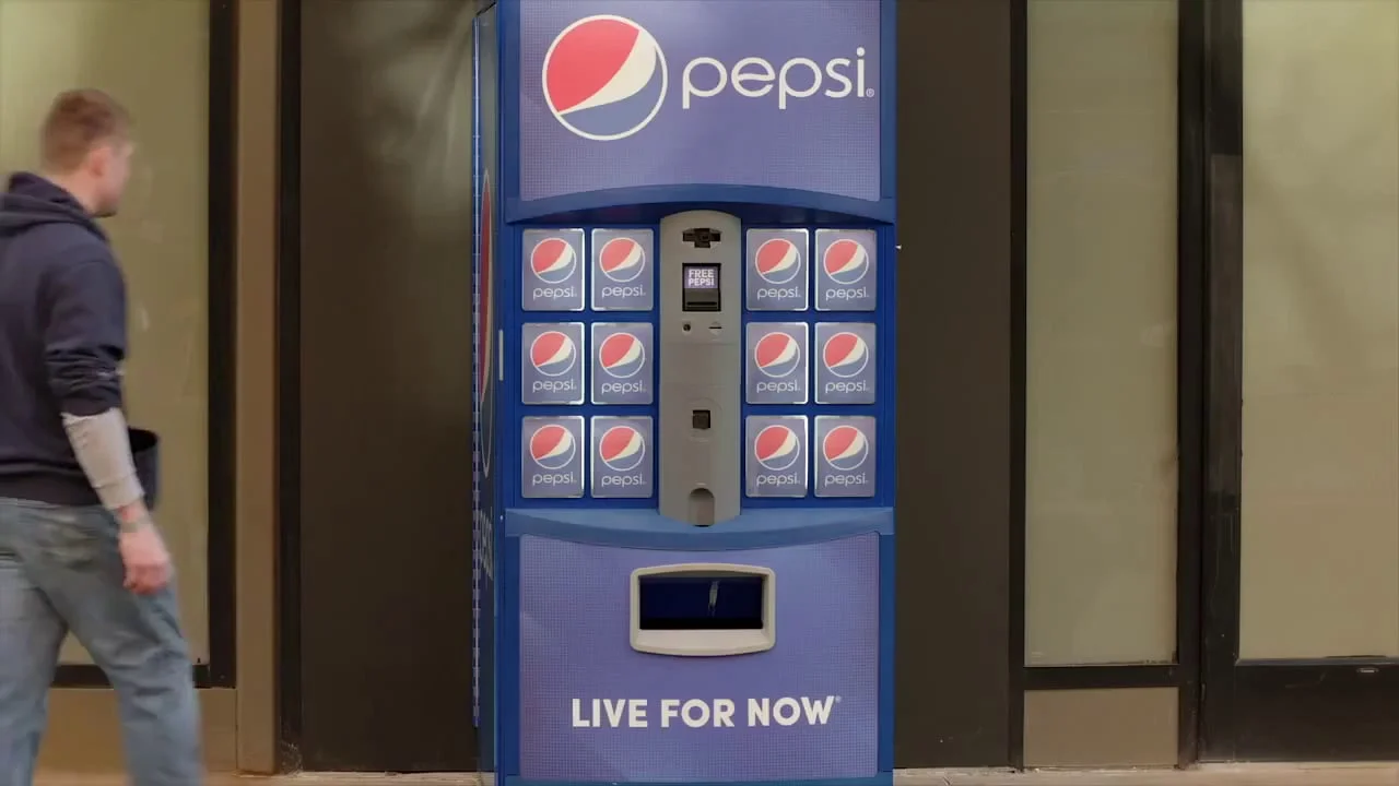 Pepsi Hyped For Halftime Vending Machine