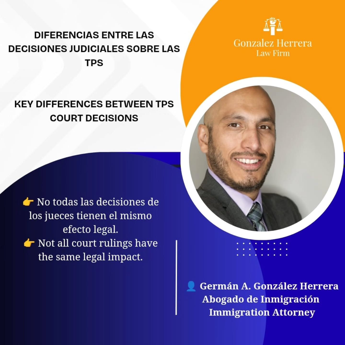 ES 🇪🇸
⚖️ No todas las decisiones judiciales sobre TPS tienen el mismo efecto.

👉 TPS Venezuela qued&oacute; en suspenso de forma temporal y el proceso judicial contin&uacute;a.
👉 TPS Honduras, Nicaragua y Nepal: el juez anul&oacute; la terminaci&