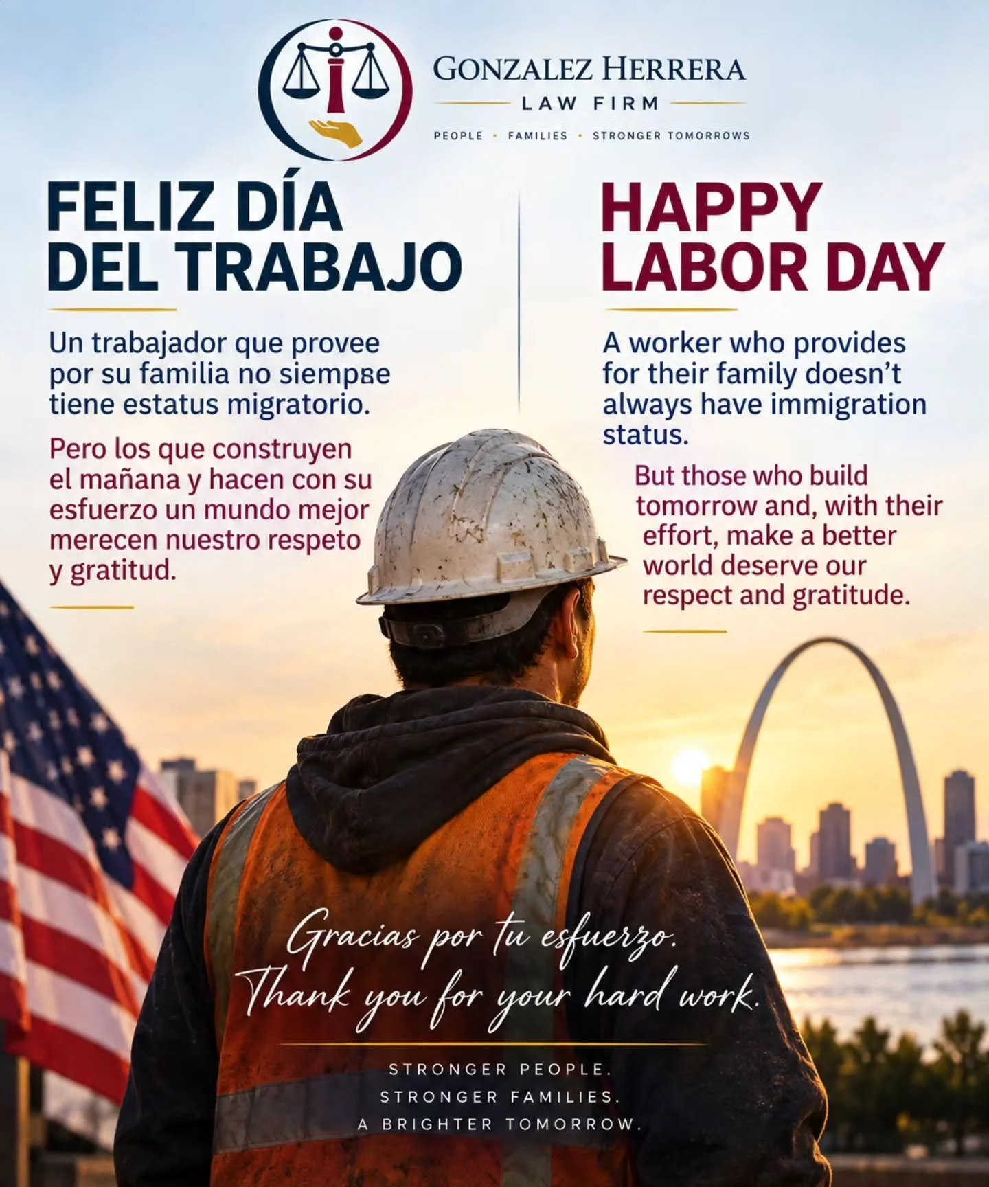 Honremos a los trabajadores que con su esfuerzo hacen nuestra comunidad m&aacute;s fuerte. 🇺🇸

Dejemos de clasificarlos por c&oacute;mo llegaron a este pa&iacute;s y empecemos a valorarlos por lo que son: seres humanos, trabajadores, padres, madres