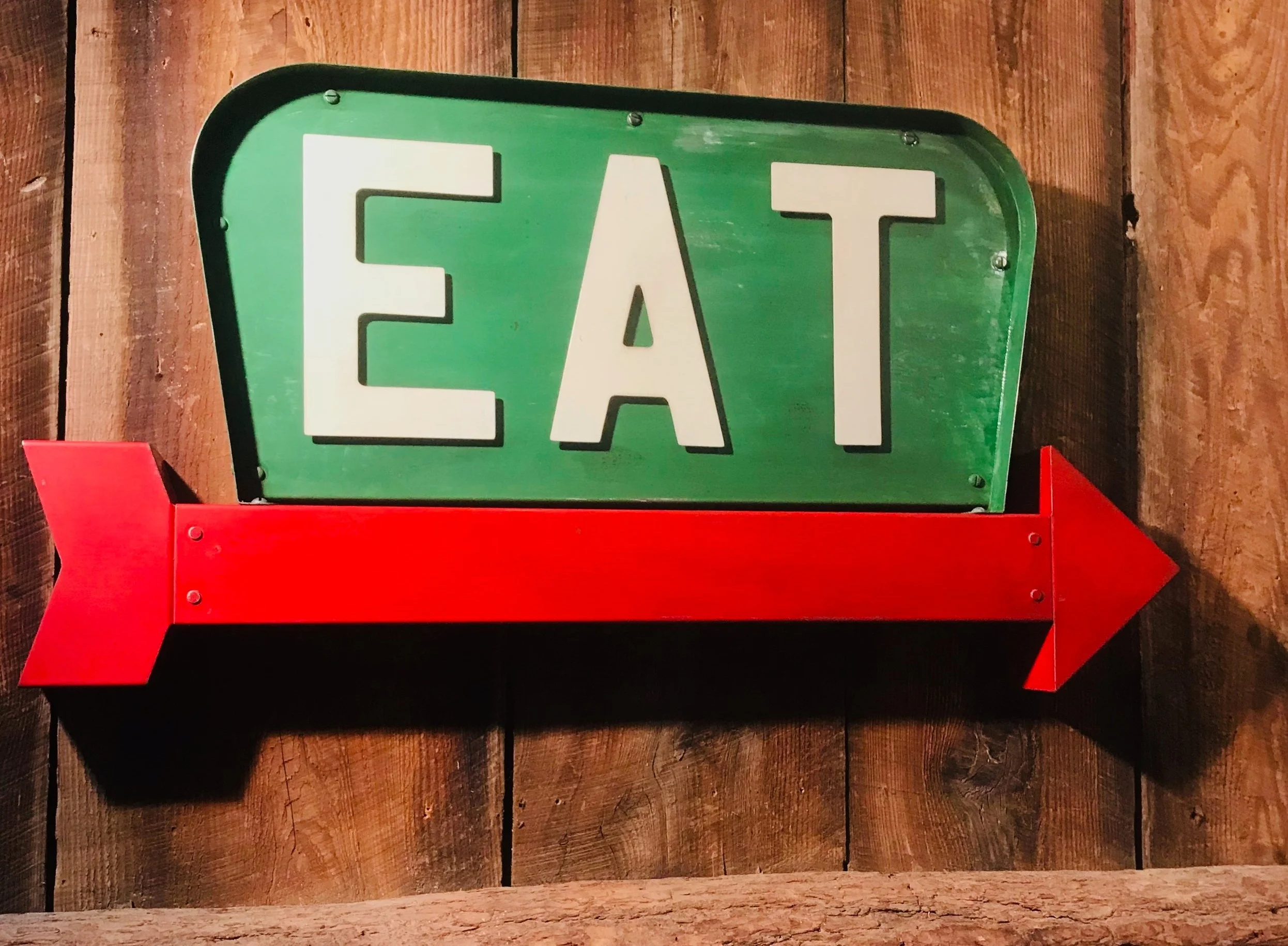 "Eat" Metal Sign by Steve Reid