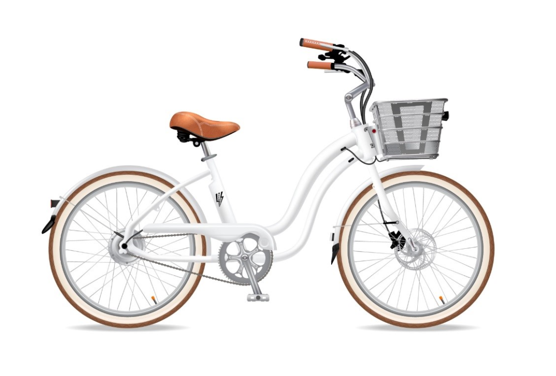 EBOO Y Electric Beach Cruiser White
