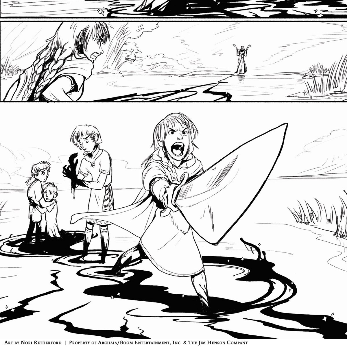 Selection of panels from "Jim Henson Presents: Shapeshifter"