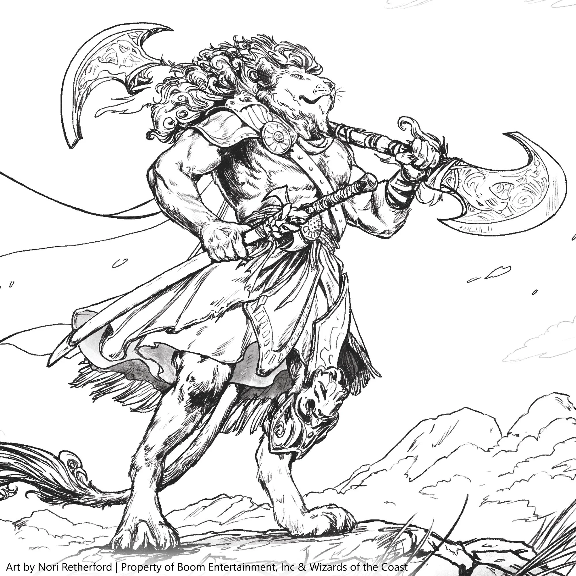 Selection of panels from "Magic: Ajani Goldmane #1"