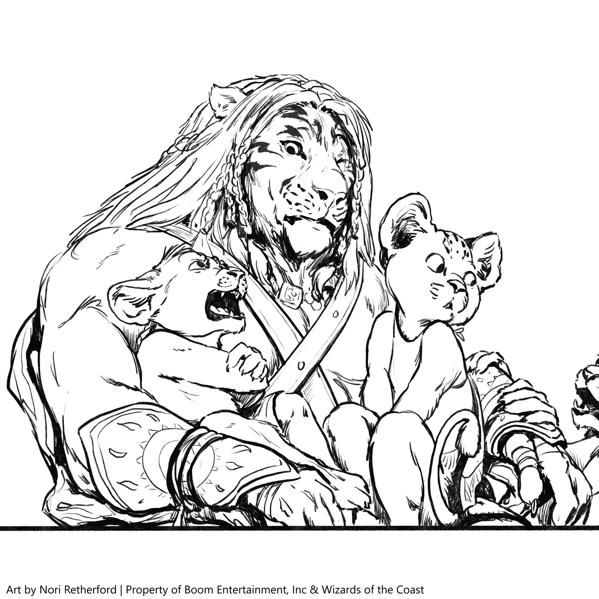 Selection of panels from "Magic: Ajani Goldmane #1"